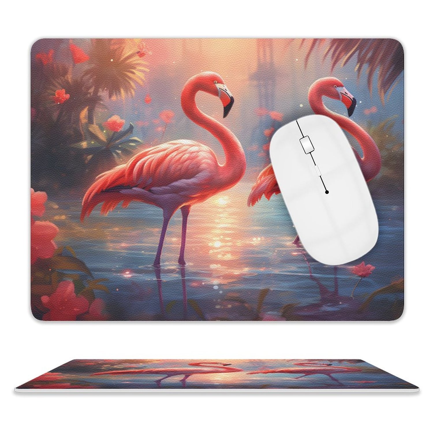 Leather Mouse Pad Flamingos, 1 Size, DA05B14 normal-online-PERSONAL DESIGN