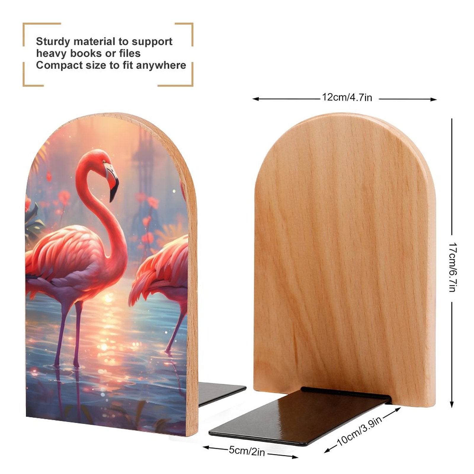 Bookends SolarLab_flamingos_tropical_plant_sea_island_sunlight_art_deco__4e118863-316f-4eaf-bd57-0aab99f030bf Style-6 One Size normal-online-PERSONAL DESIGN