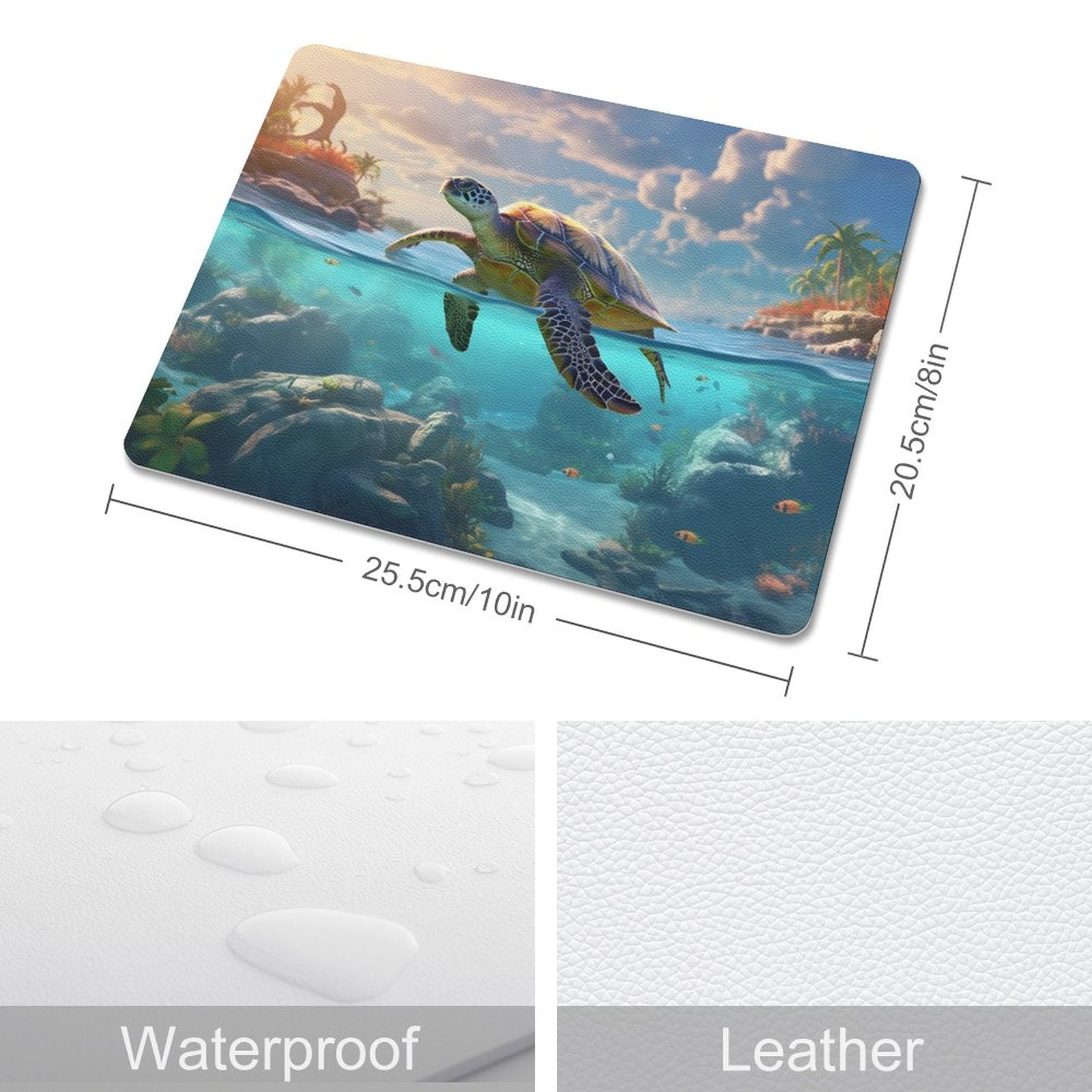 Leather Mouse Pad SolarLab_Sea_turtles_tropical_sea_island_sunlight_hyper-detail__88c311a8-1508-4981-8598-3d2b7de2cfd0 Style One Size normal-online-PERSONAL DESIGN