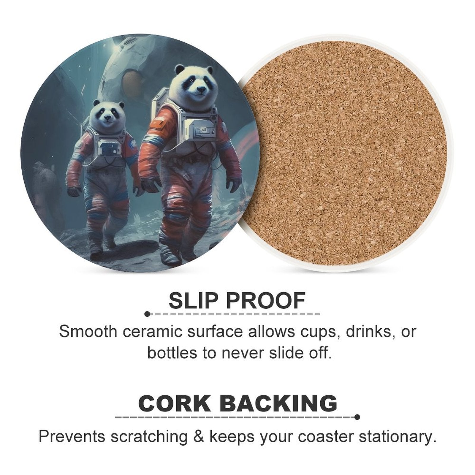 Ceramic Coasters (Round) SolarLab_Panda_astronauts_walk_on_the_moon__Cyberpunk_futuristi_0052be16-5f1c-4b15-8cb2-80330655148e normal-online-PERSONAL DESIGN