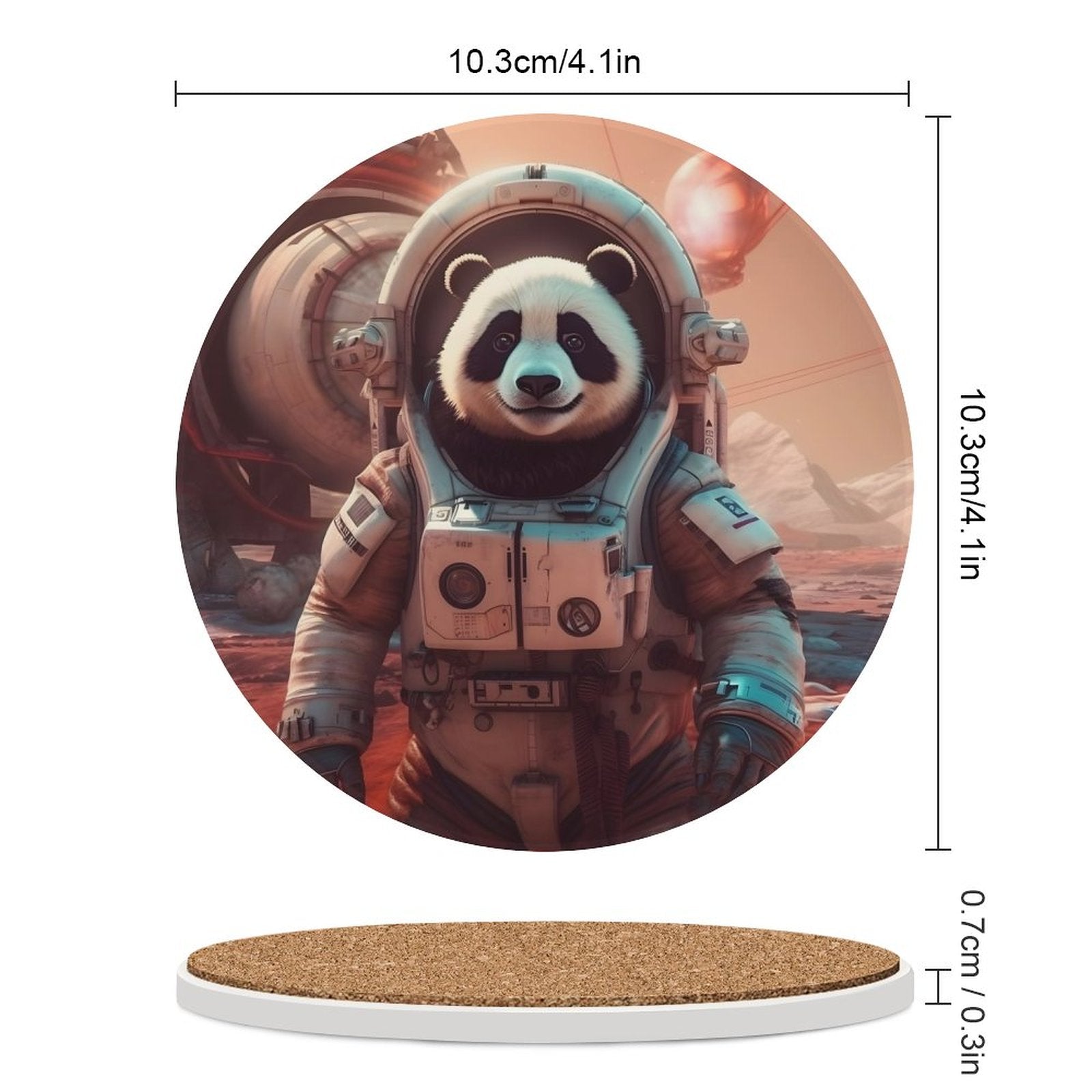 Ceramic Coasters (Round) SolarLab_a_Panda_astronaut_walk_on_the_Mars_starship_Cyberpunk__817d9ed4-a444-4a2e-9755-363c1bf53d11 normal-online-PERSONAL DESIGN