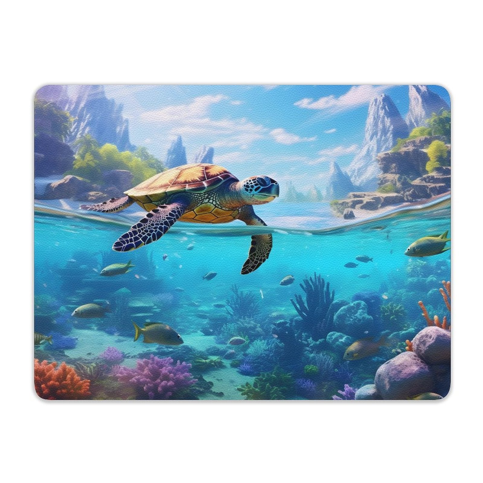 Leather Mouse Pad Sea Turtles, 1 Size, DA05B13 - iTopMax