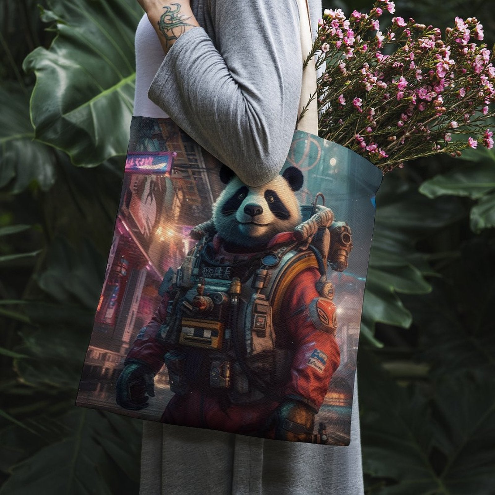 Canvas Tote Bag Double SolarLab_a_Panda_astronaut_walk_on_the_space_rocket_Cyberpunk_f_7ebe1c4d-9ec7-4909-bd5d-cab48a4a3fa7 Style-26 38×41cm normal-online-PERSONAL DESIGN