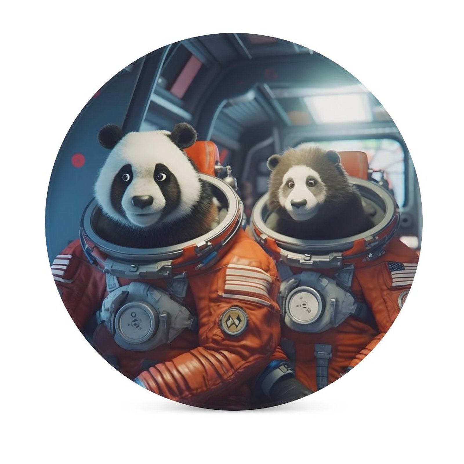 Ceramic Coasters (Round) SolarLab_Two_panda_astronauts_piloted_a_spaceship_from_Earth_to_1dd4ce3c-d5ea-4c6f-9730-fdf7e33bd6d8 normal-online-PERSONAL DESIGN