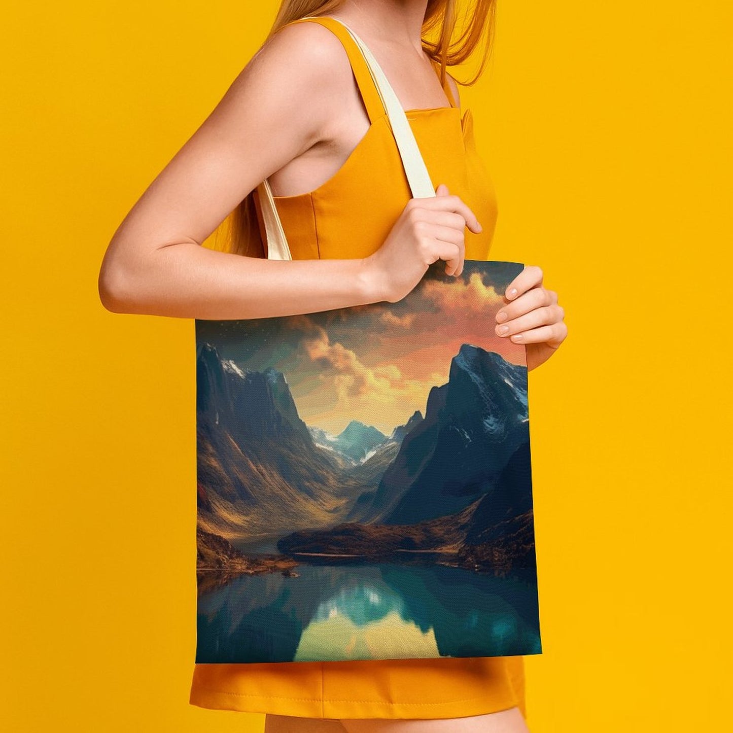 Canvas Tote Bag Double SolarLab_Norwegian_aurora_summer_mountains_forests_hyper-detail_b24d068a-fdf6-4546-a8c1-9a8ab663bddf Style-7 38×41cm normal-online-PERSONAL DESIGN