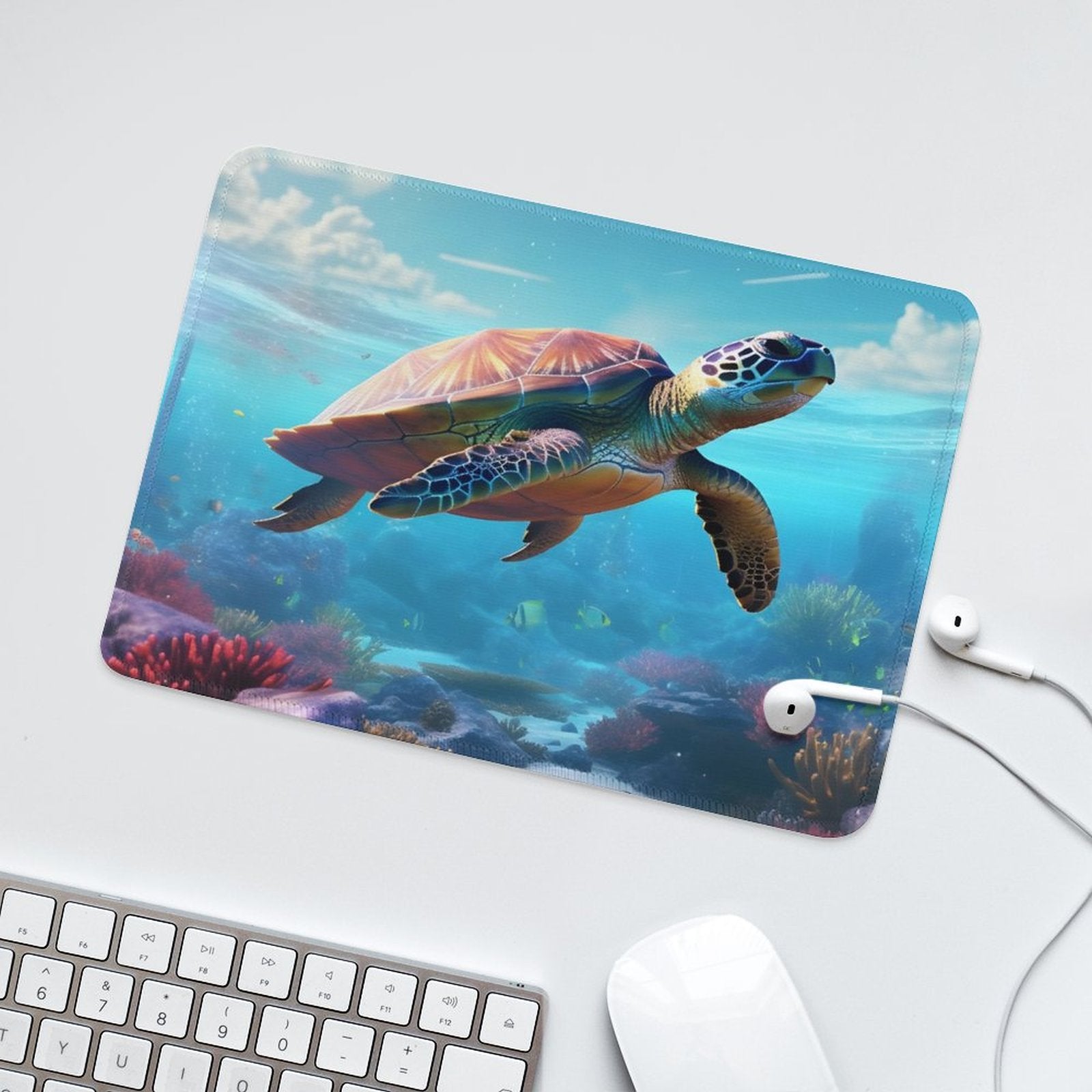 Mouse Pad SolarLab_Sea_turtles_tropical_sea_island_sunlight_fantasy_stock_a8e2acd4-f704-46d7-956a-d919666d76ff normal-online-PERSONAL DESIGN