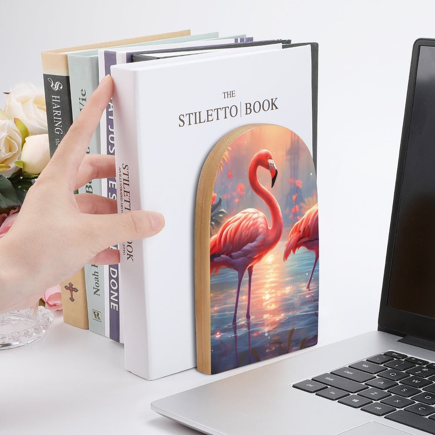 Bookends SolarLab_flamingos_tropical_plant_sea_island_sunlight_art_deco__4e118863-316f-4eaf-bd57-0aab99f030bf Style-6 One Size normal-online-PERSONAL DESIGN