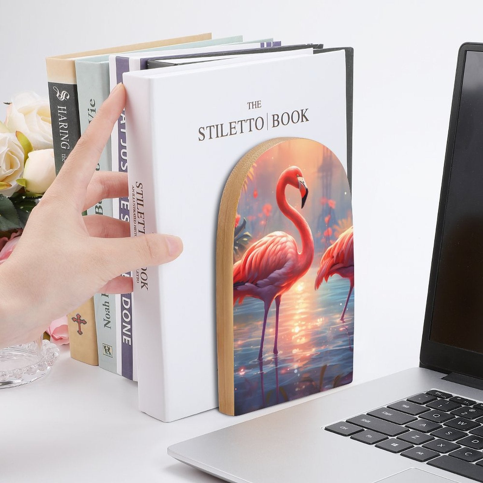 Bookends SolarLab_flamingos_tropical_plant_sea_island_sunlight_art_deco__4e118863-316f-4eaf-bd57-0aab99f030bf Style-6 One Size normal-online-PERSONAL DESIGN