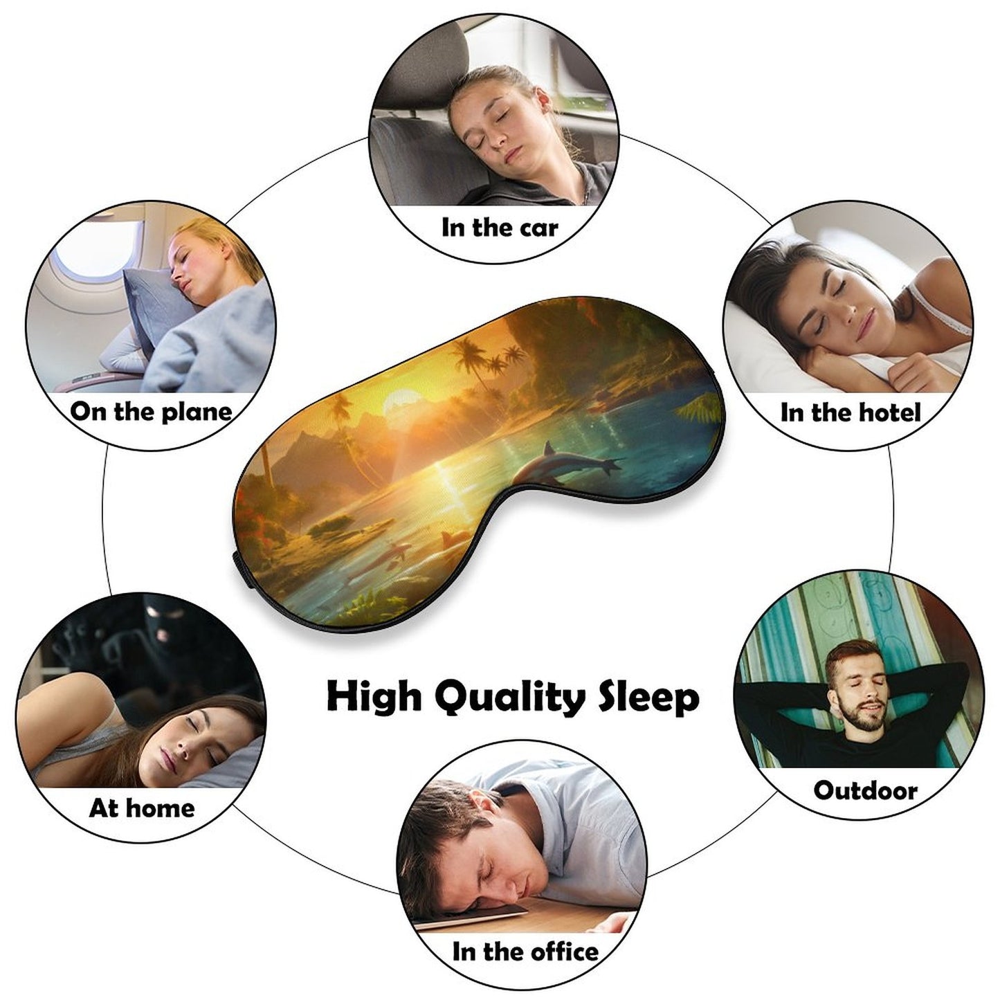 Sleep Mask Dolphins HSM01B003 normal-online-PERSONAL DESIGN