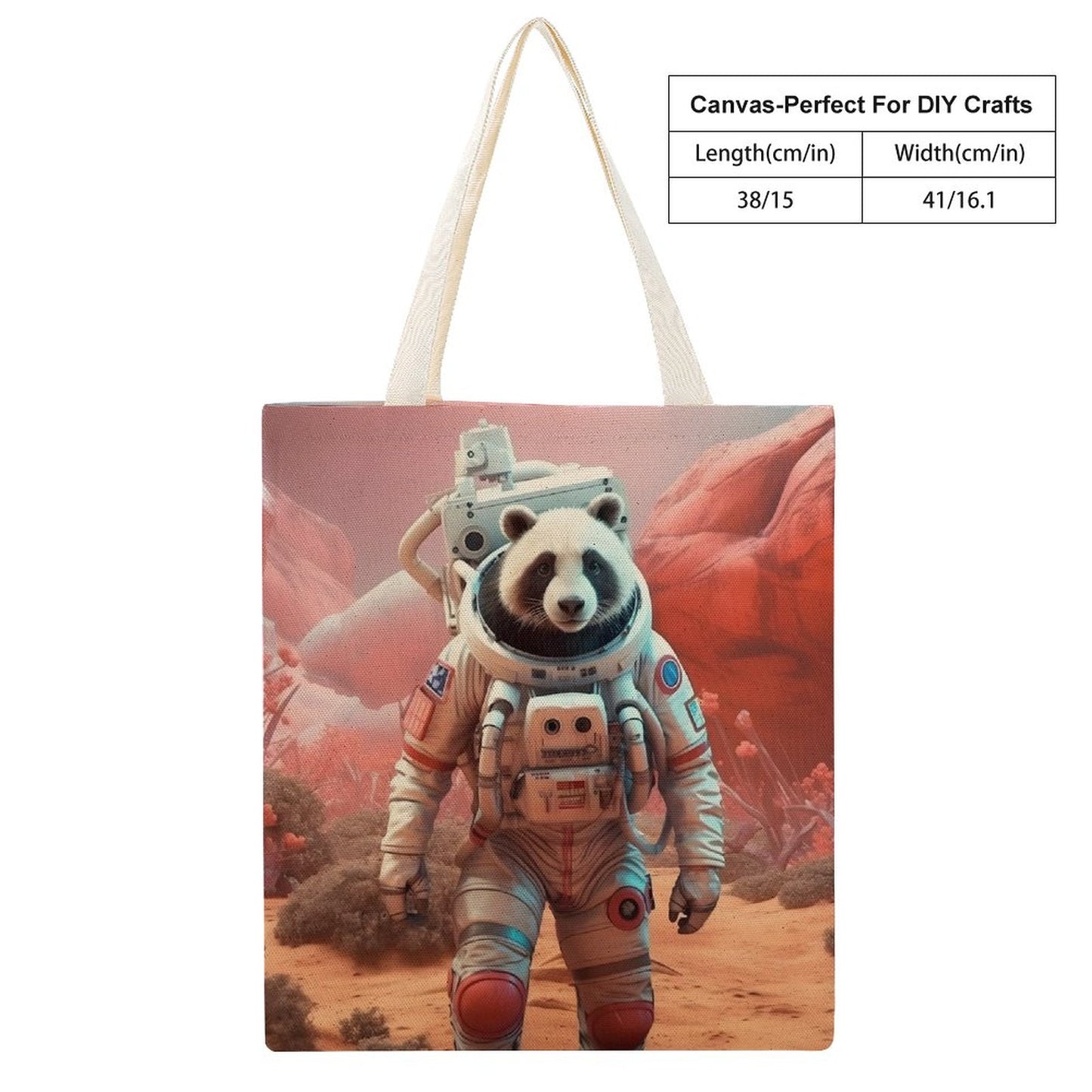 Canvas Tote Bag Double SolarLab_a_Panda_astronaut_walk_on_the_Mars_spaceship_Cyberpunk_0bdf3981-a0b9-4aad-bbc3-67798d3c110e Style-39 38×41cm normal-online-PERSONAL DESIGN