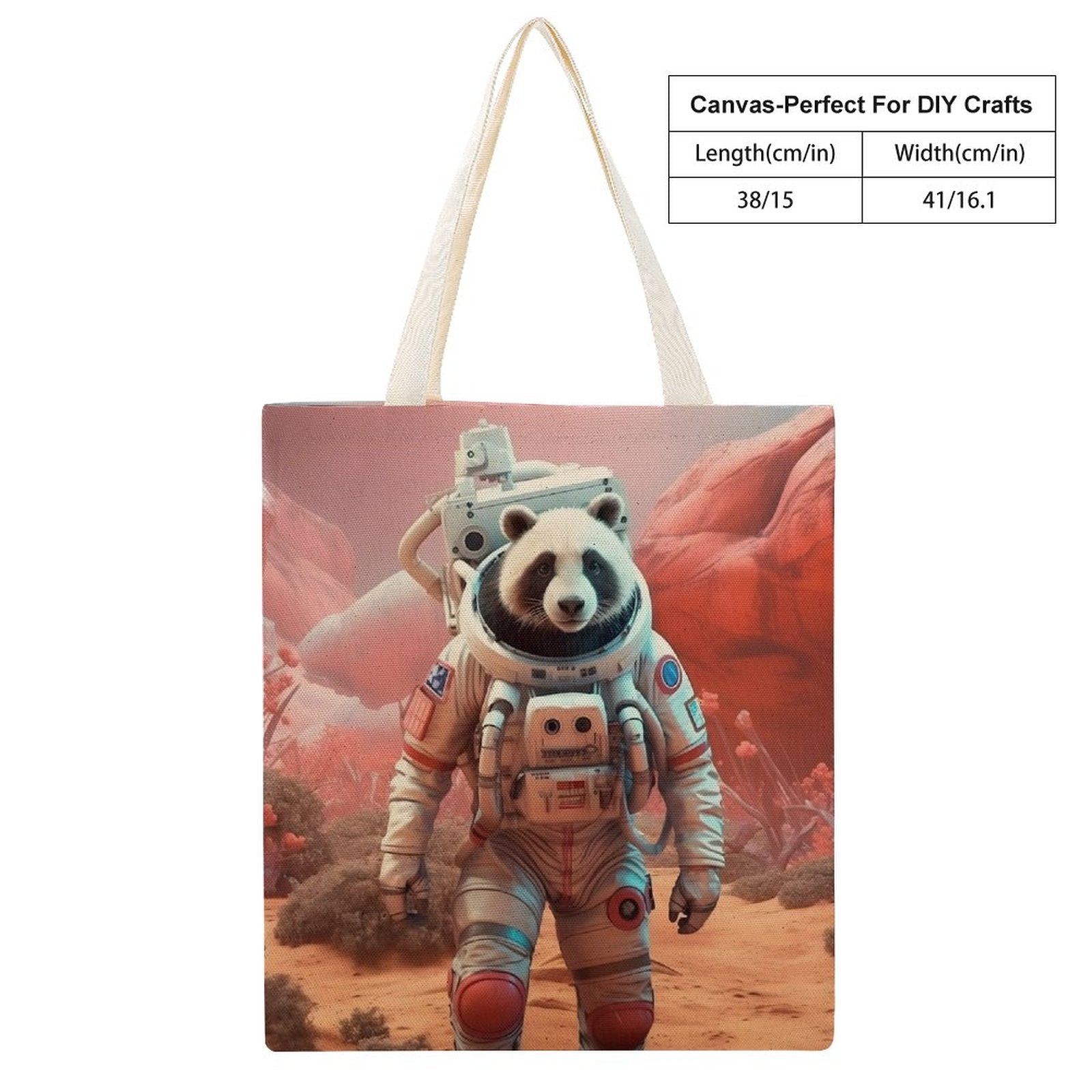 Canvas Tote Bag Double SolarLab_a_Panda_astronaut_walk_on_the_Mars_spaceship_Cyberpunk_0bdf3981-a0b9-4aad-bbc3-67798d3c110e Style-39 38×41cm normal-online-PERSONAL DESIGN