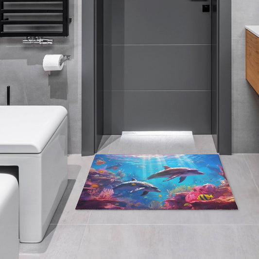 Crystal velvet carpet sea dolphins htc01a006 - iTopMax