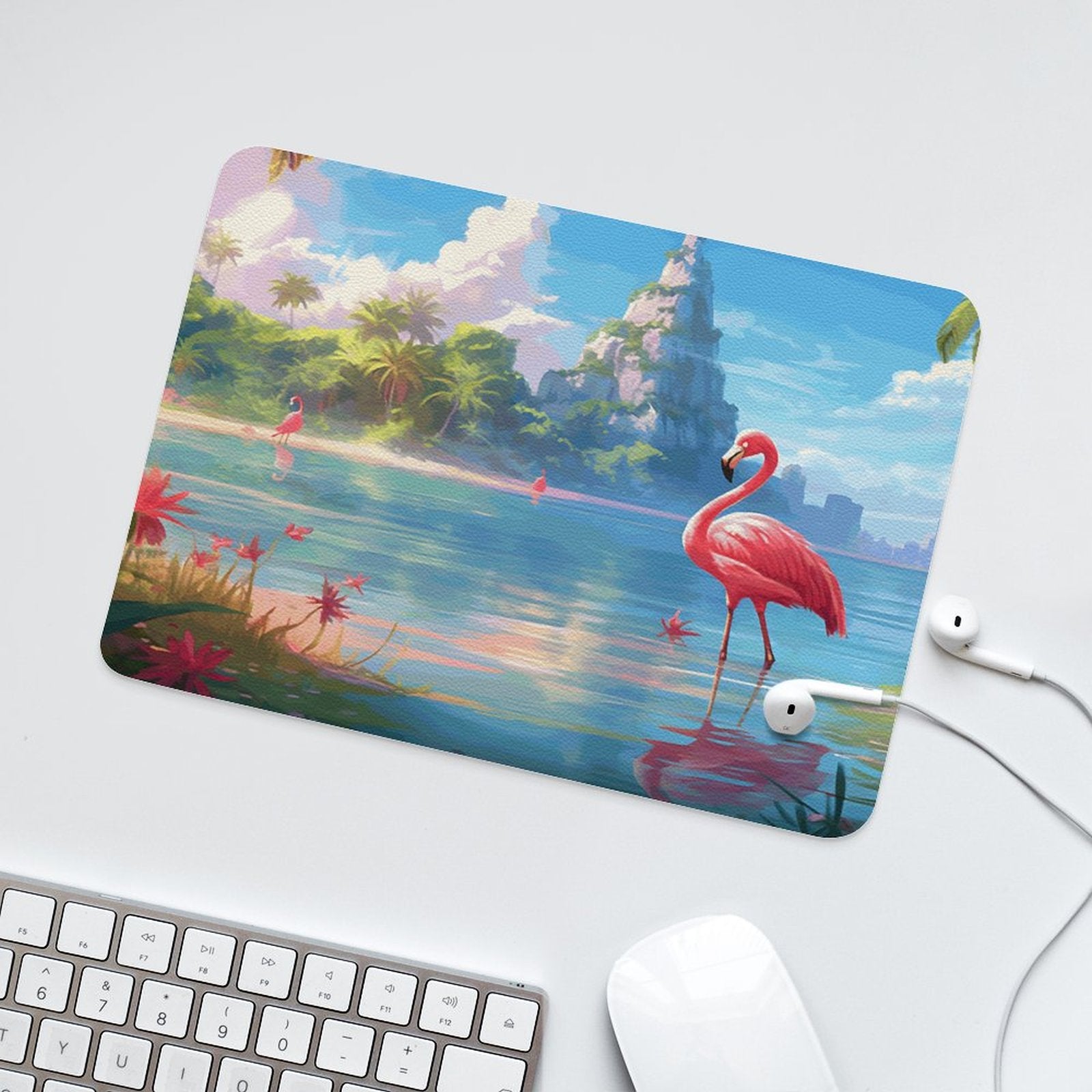 Leather Mouse Pad Flamingos_002 Style-1 One Size normal-online-PERSONAL DESIGN