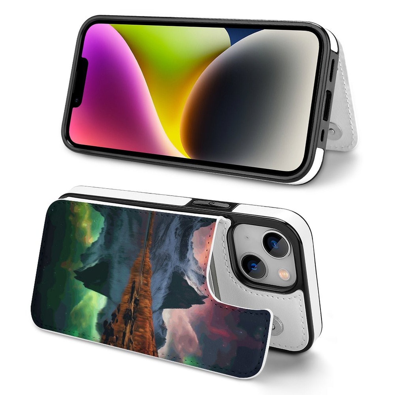 Mobile Phone Case for Apple IPhone 14 SolarLab_Norwegian_aurora_autumn_mountains_forests_lake_hyper-d_fd6b31eb-d54c-4ac7-9098-1bd7b0c69e9a normal-online-PERSONAL DESIGN