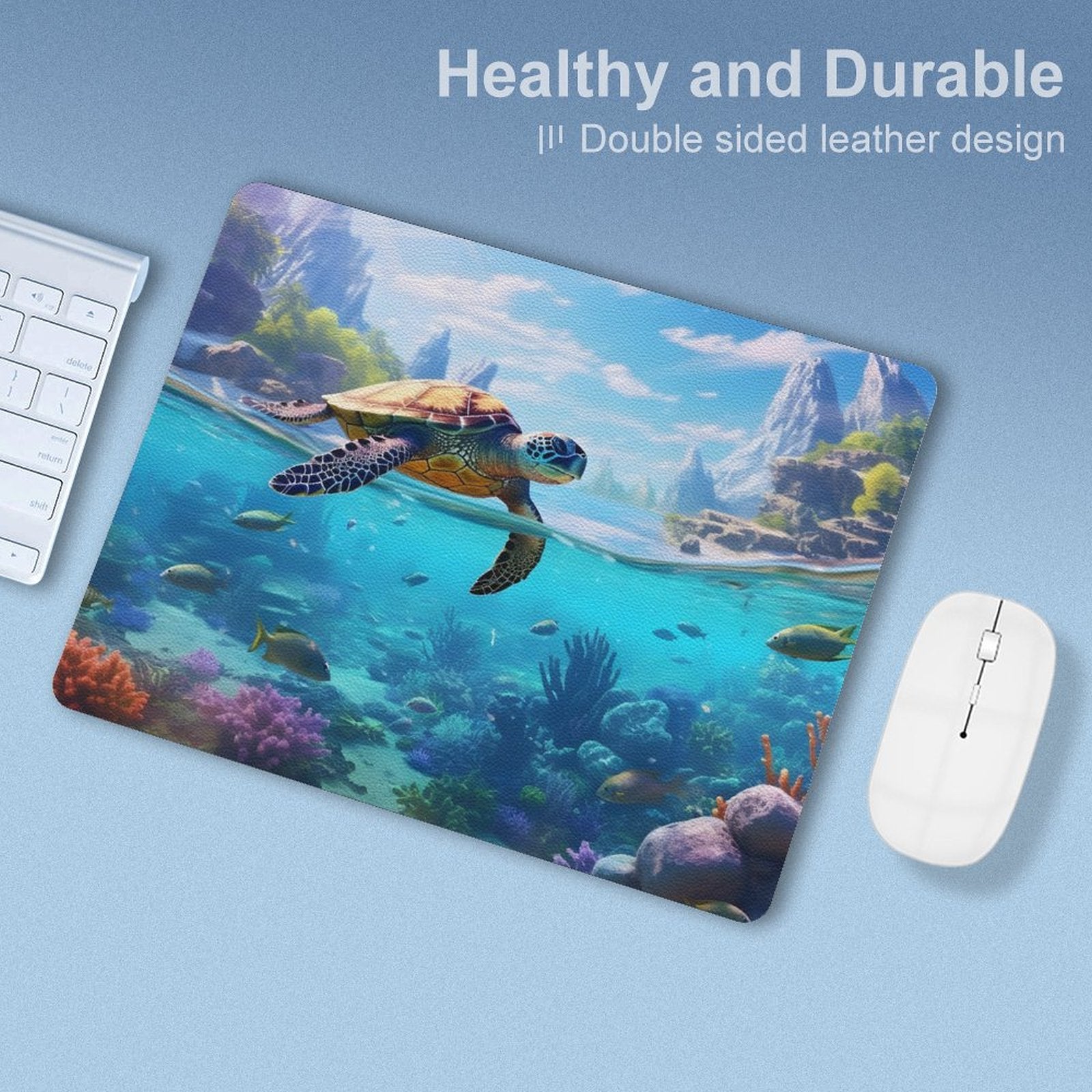 Leather Mouse Pad Sea Turtles, 1 Size, DA05B13 - iTopMax