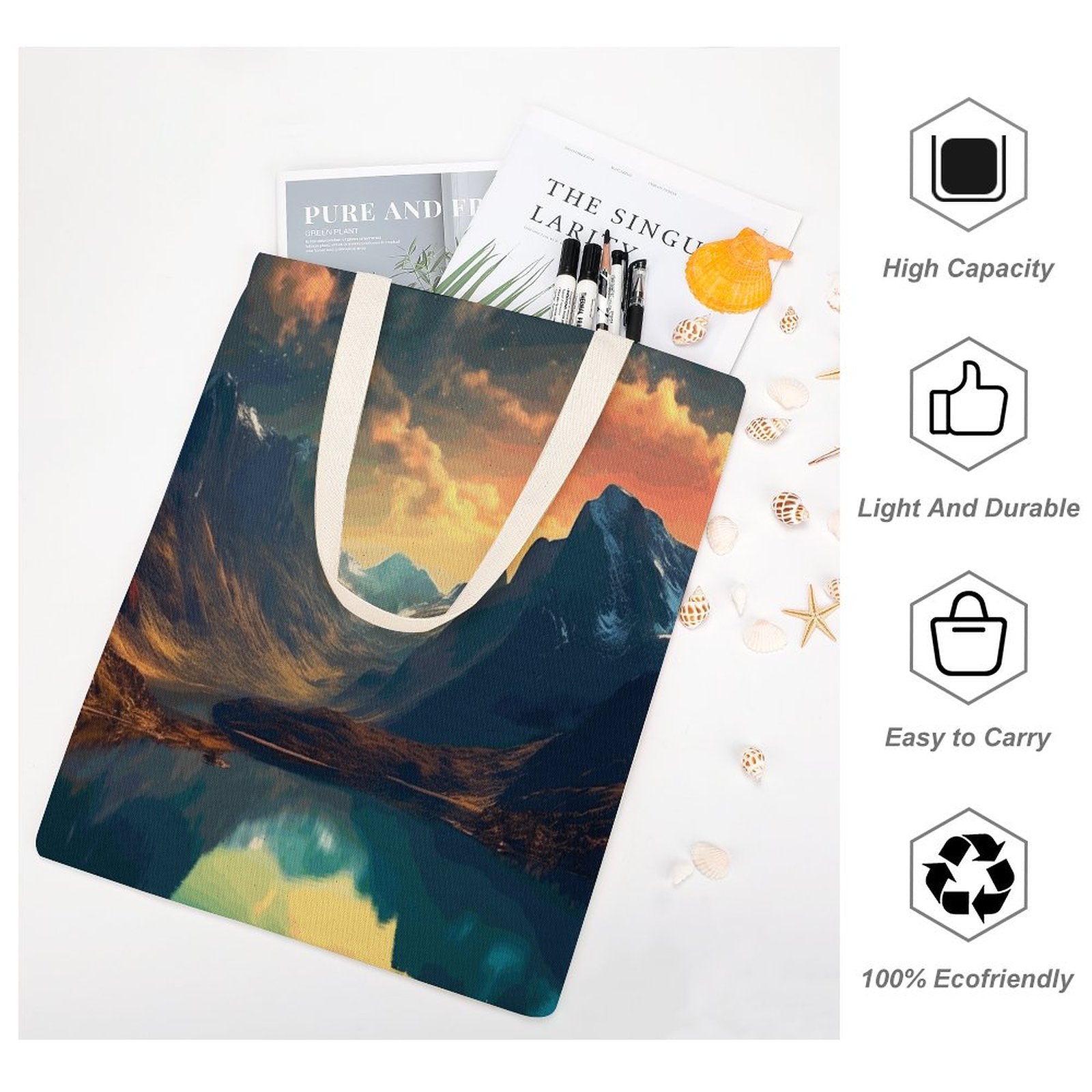 Canvas Tote Bag Double SolarLab_Norwegian_aurora_summer_mountains_forests_hyper-detail_b24d068a-fdf6-4546-a8c1-9a8ab663bddf Style-7 38×41cm normal-online-PERSONAL DESIGN