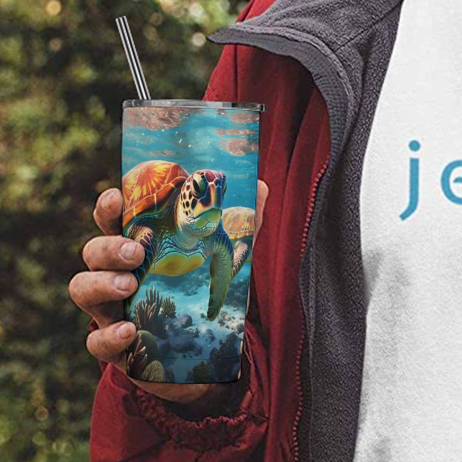 Car Cup Full Width Printed, Sea turtles, CA01A14 - iTopMax