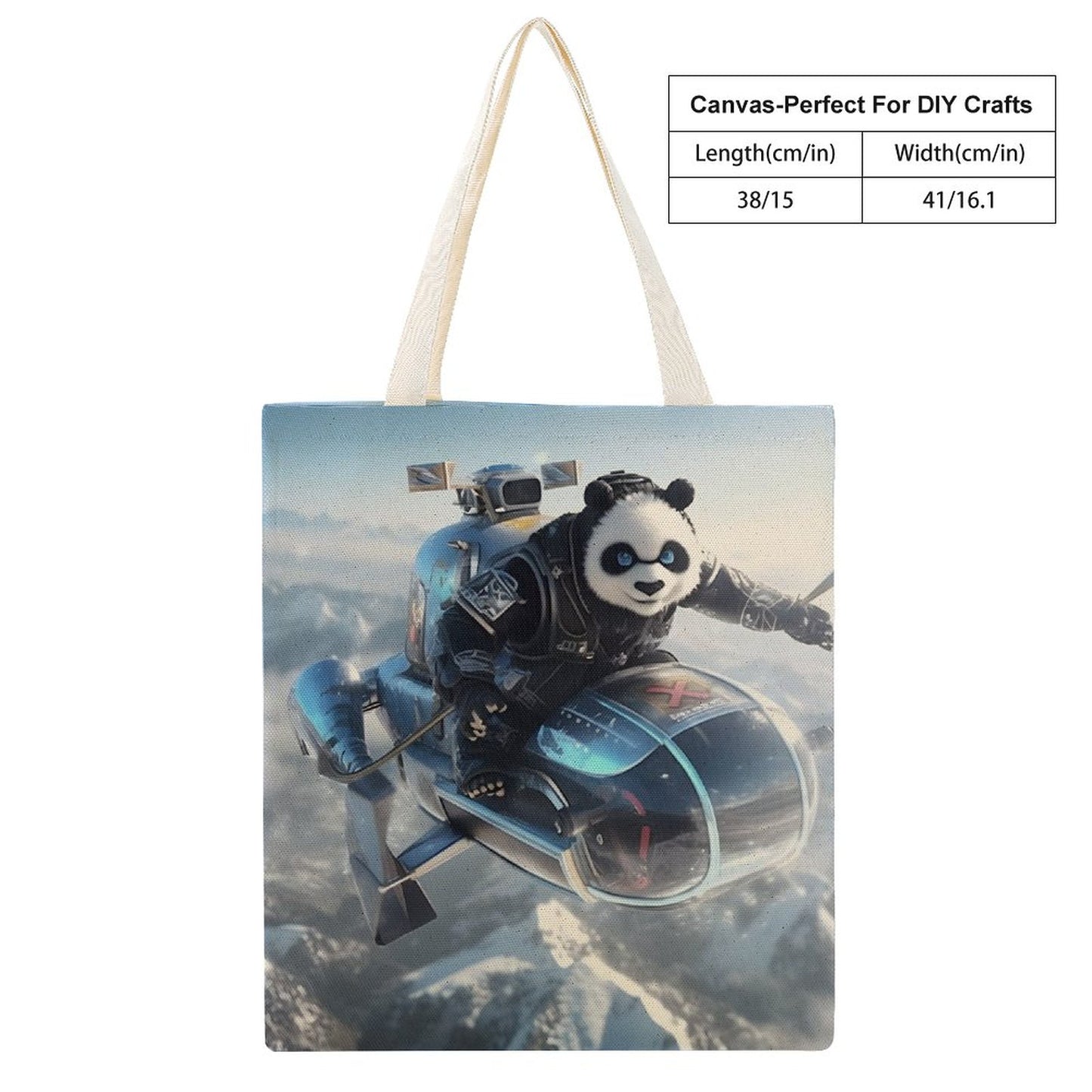 Canvas Tote Bag Double SolarLab_a_Panda_pilot_fly_a_super_helicopter_in_the_sky_on_sno_7f0e8b2a-91c1-46ab-afd0-5bf9e28ffb14 Style 38×41cm normal-online-PERSONAL DESIGN