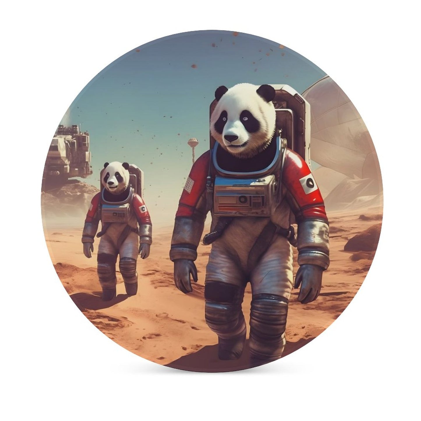 Ceramic Coasters (Round) SolarLab_Pandas_astronaut_walk_on_the_Mars_starship_Cyberpunk_f_fa1980bb-0343-4844-a352-fb0e5c8bf928 normal-online-PERSONAL DESIGN