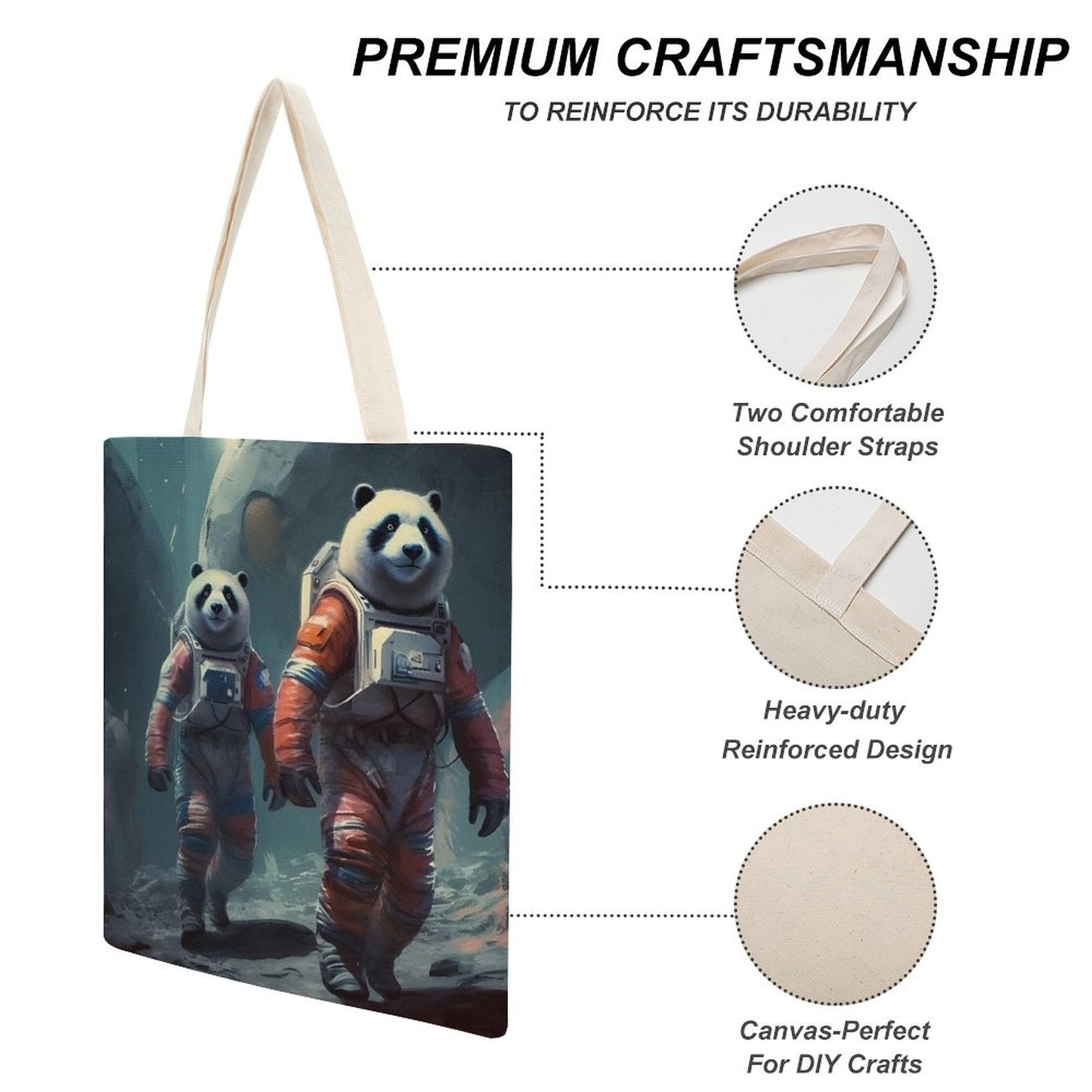 Canvas Tote Bag Double SolarLab_Panda_astronauts_walk_on_the_moon__Cyberpunk_futuristi_0052be16-5f1c-4b15-8cb2-80330655148e Style-29 38×41cm normal-online-PERSONAL DESIGN