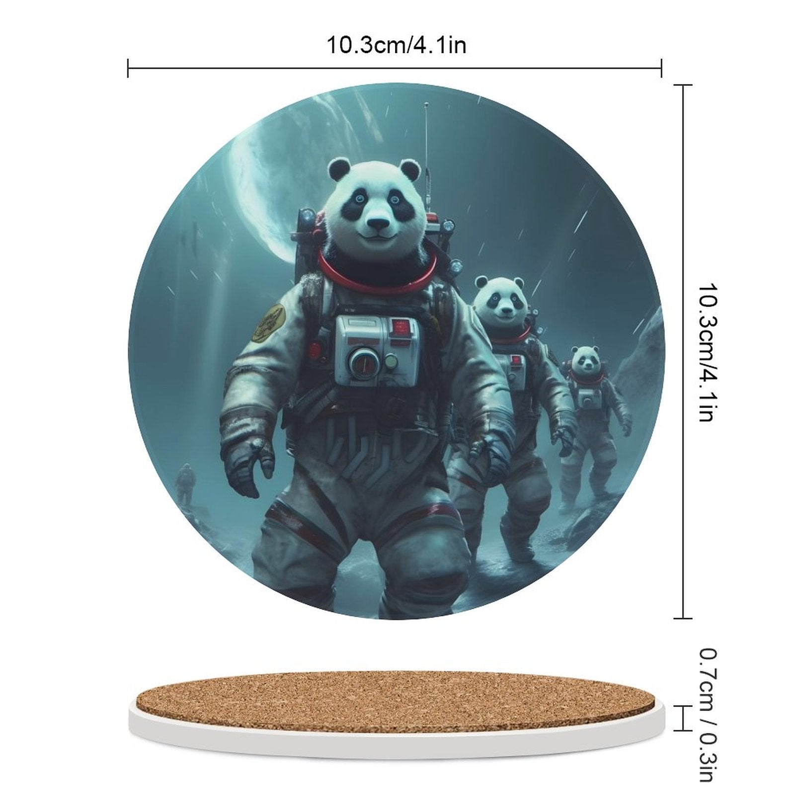 Ceramic Coasters (Round) SolarLab_Panda_astronauts_walk_on_the_moon__Cyberpunk_futuristi_aba97693-24f0-402b-b670-9780391a5621 normal-online-PERSONAL DESIGN