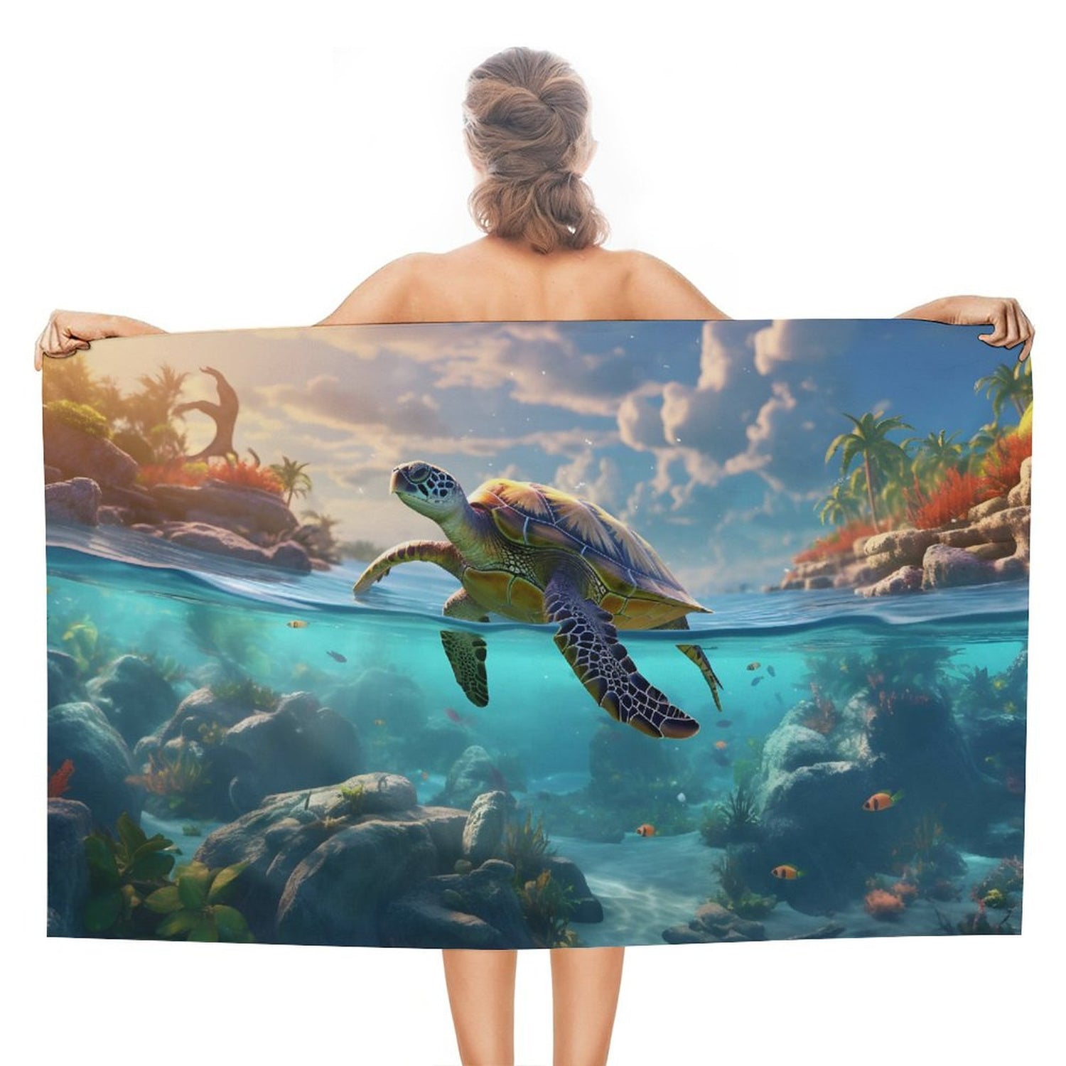 Beach Towel SolarLab_Sea_turtles_tropical_sea_island_sunlight_hyper-detail__88c311a8-1508-4981-8598-3d2b7de2cfd0 Style One Size normal-online-PERSONAL DESIGN