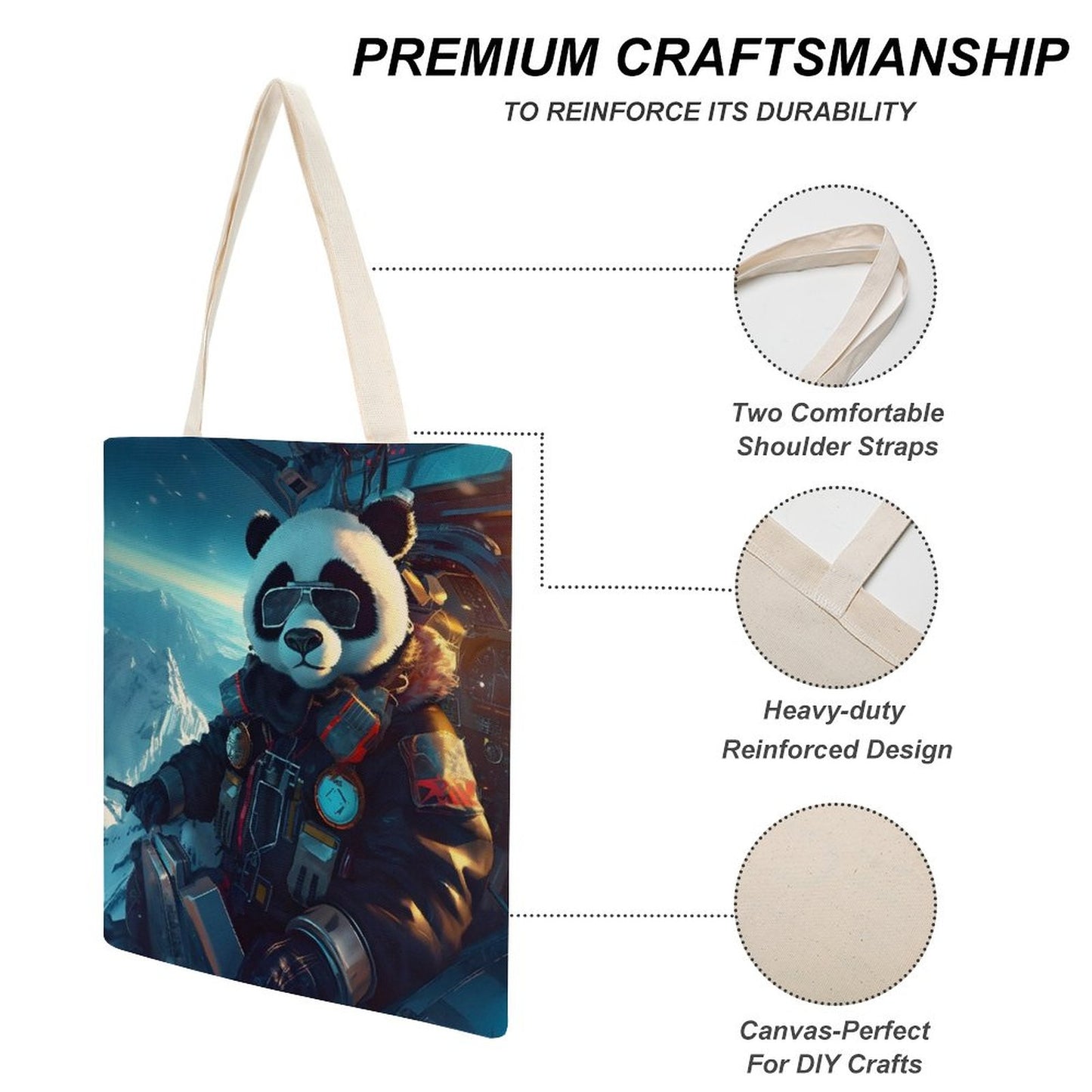 Canvas Tote Bag Double SolarLab_a_Panda_pilot_drive_a_helicopter_in_the_sky_on_snow_mo_8e640655-0f67-4173-93b1-8346e2bd7e2a Style-11 38×41cm normal-online-PERSONAL DESIGN
