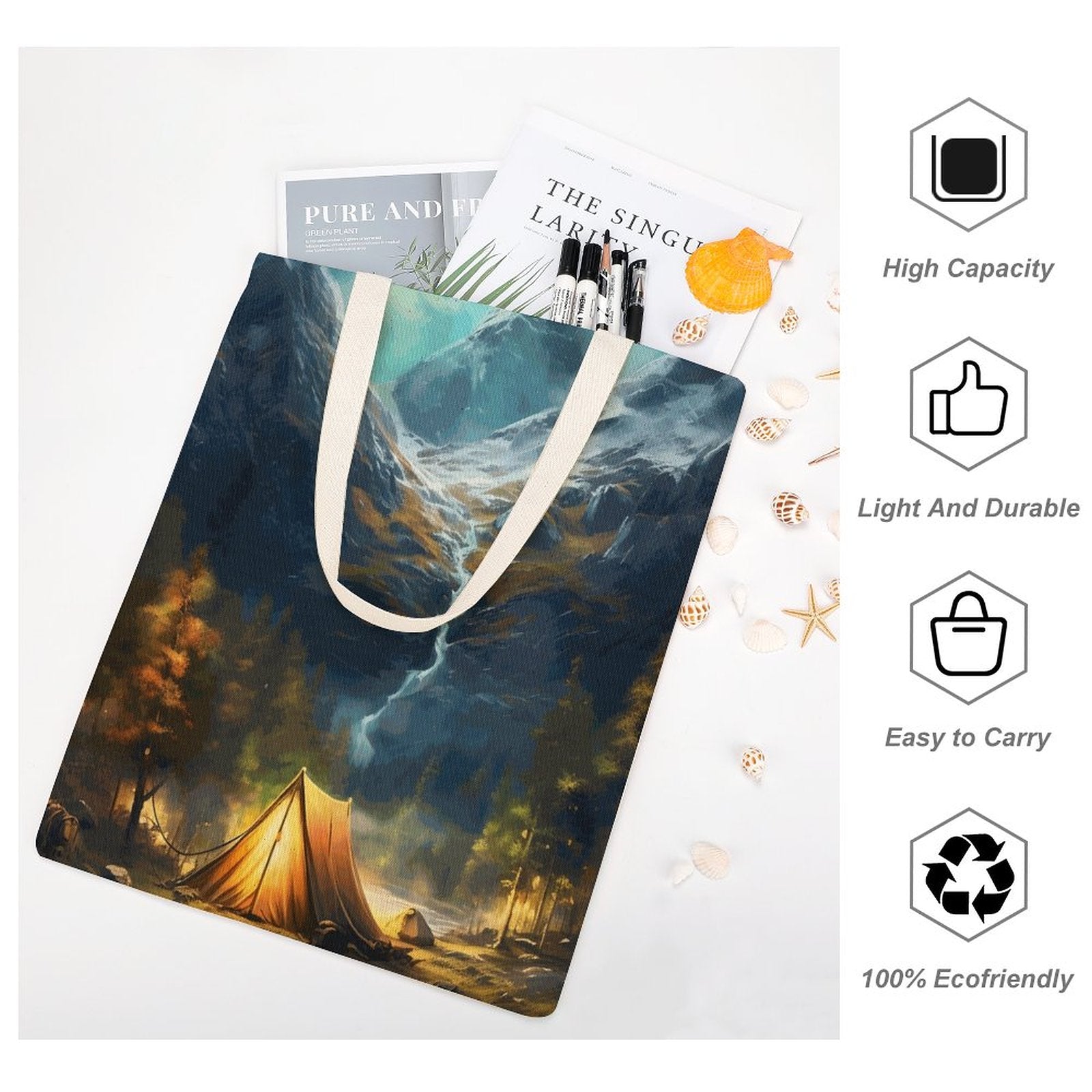 Canvas Tote Bag Double SolarLab_Norwegian_aurora_spring_mountains_forests_rivers_tents_5c5c73a4-6532-4372-b600-531d14aaeff3 Style-8 38×41cm normal-online-PERSONAL DESIGN
