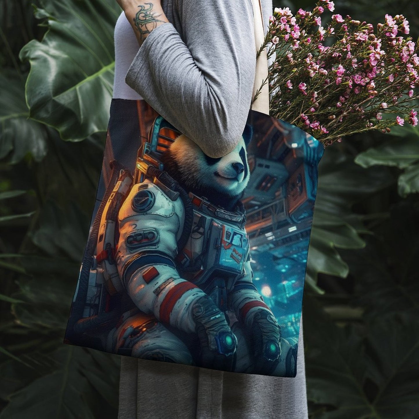 Canvas Tote Bag Double SolarLab_a_Panda_astronaut_walk_on_the_space_rocket_Cyberpunk_f_934c4566-c7bf-4d90-afa5-149387b17027 Style-25 38×41cm normal-online-PERSONAL DESIGN