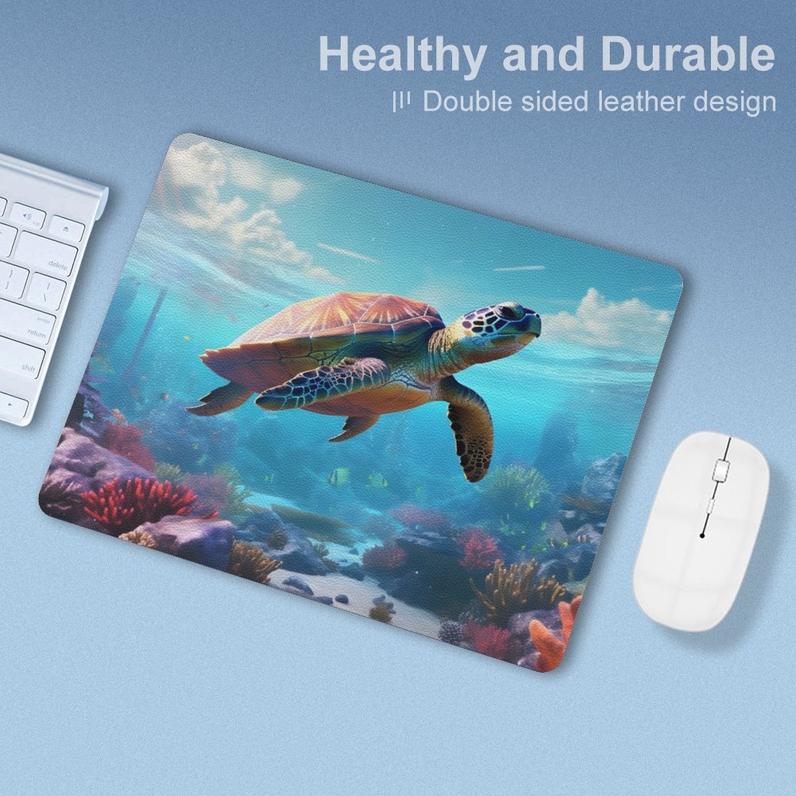 Leather Mouse Pad Sea Turtles, 1 Size, DA05B11 - iTopMax