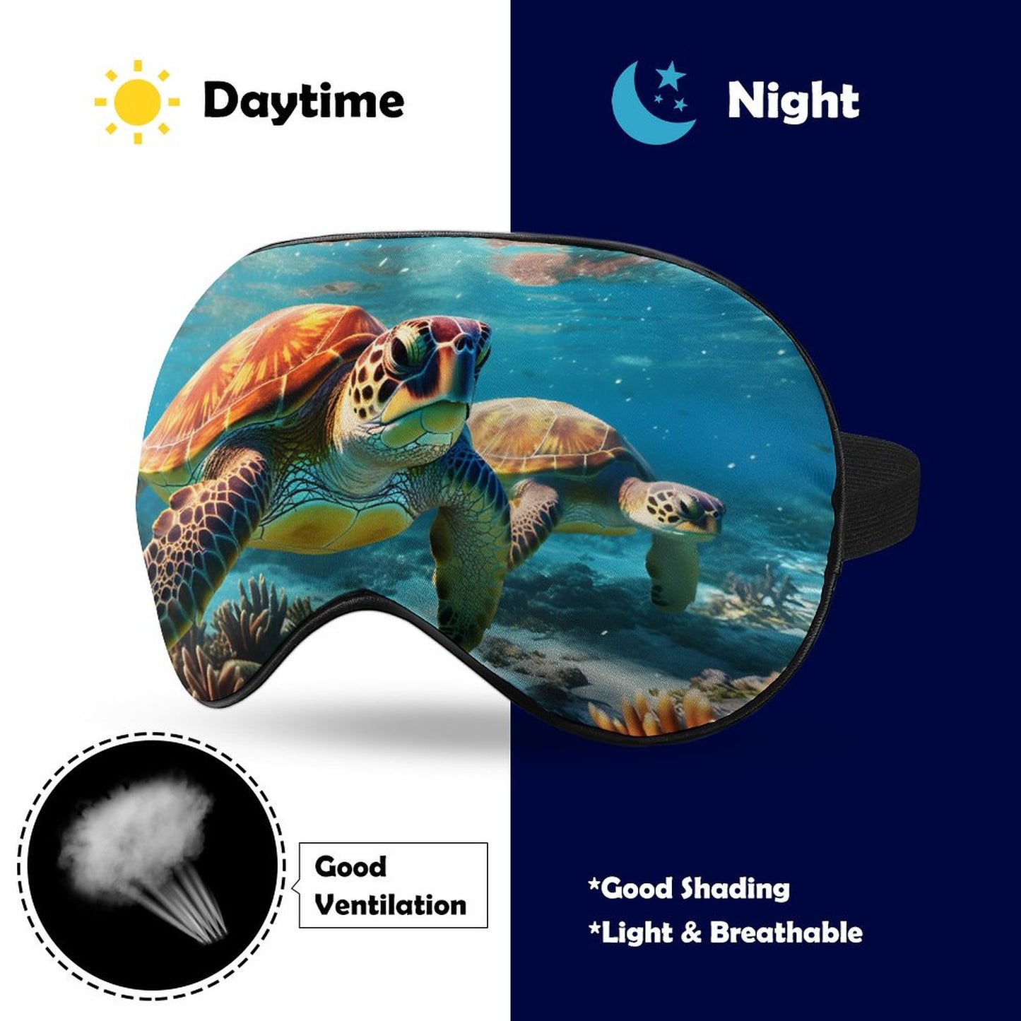 Sleep Mask Sea Turtles HSM01C006 normal-online-PERSONAL DESIGN