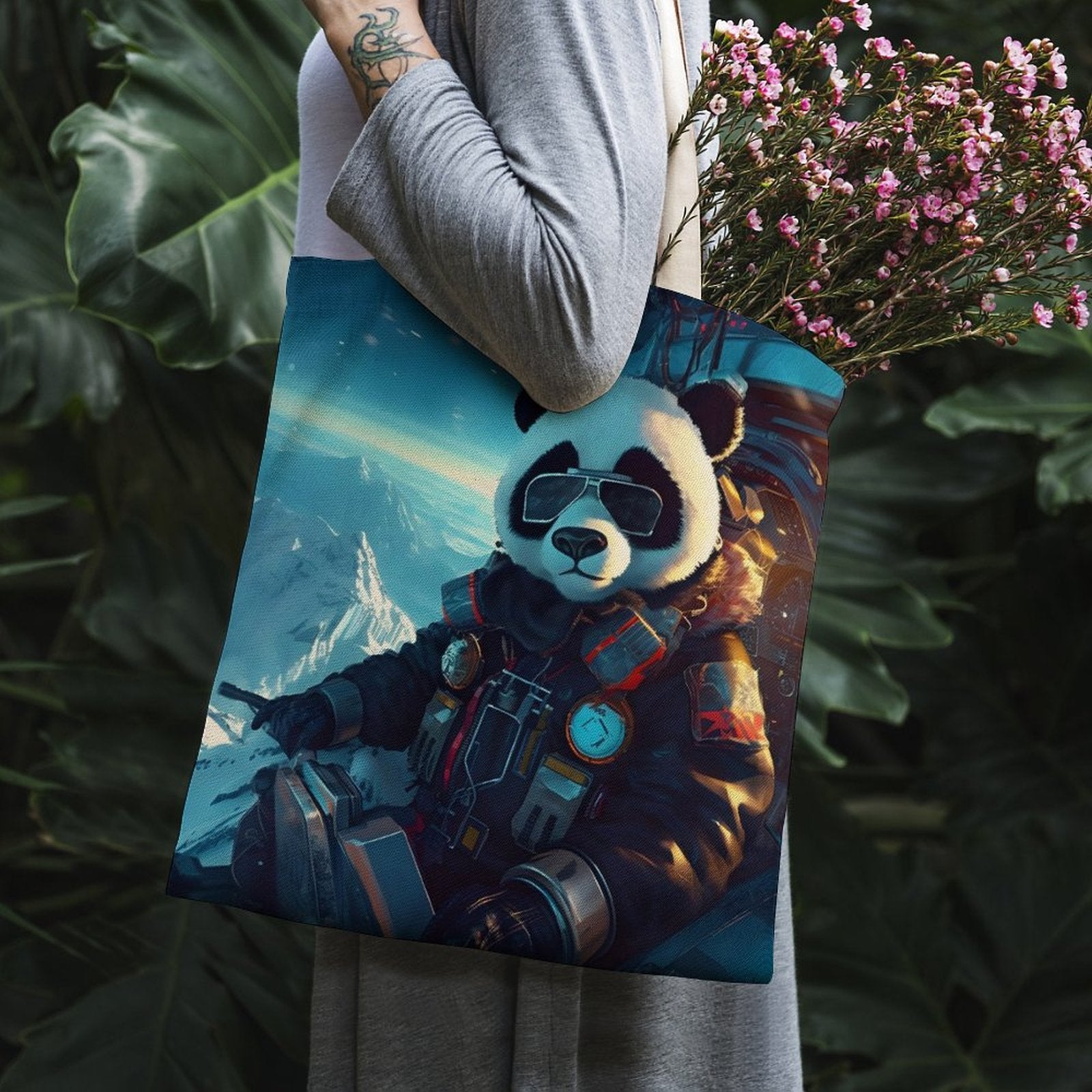 Canvas Tote Bag Double SolarLab_a_Panda_pilot_drive_a_helicopter_in_the_sky_on_snow_mo_8e640655-0f67-4173-93b1-8346e2bd7e2a Style-11 38×41cm normal-online-PERSONAL DESIGN