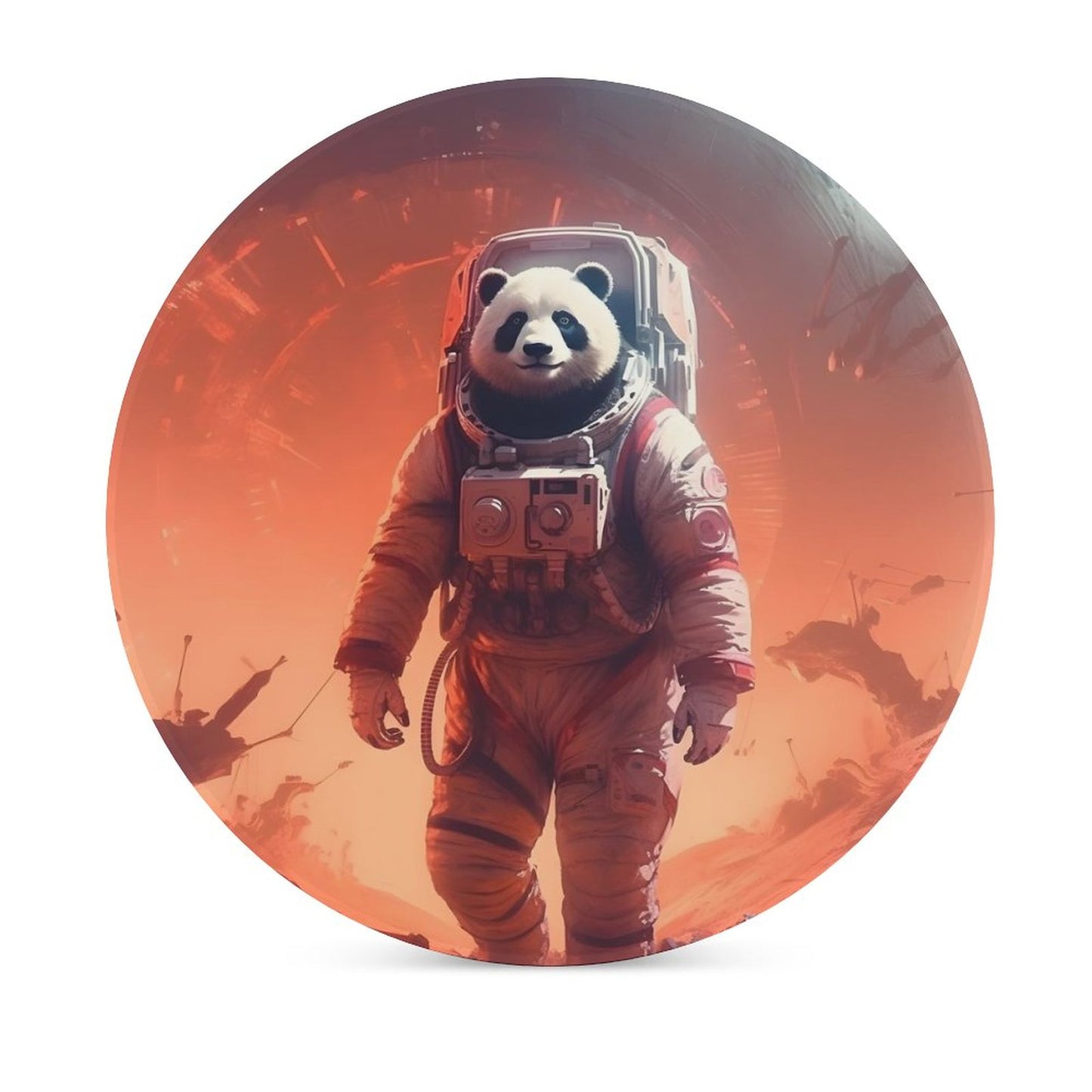Ceramic Coasters (Round) SolarLab_a_Panda_astronaut_walk_on_the_Mars_spaceship_Cyberpunk_68b4d70b-912c-4a5b-b14c-5ba05107d5dc normal-online-PERSONAL DESIGN