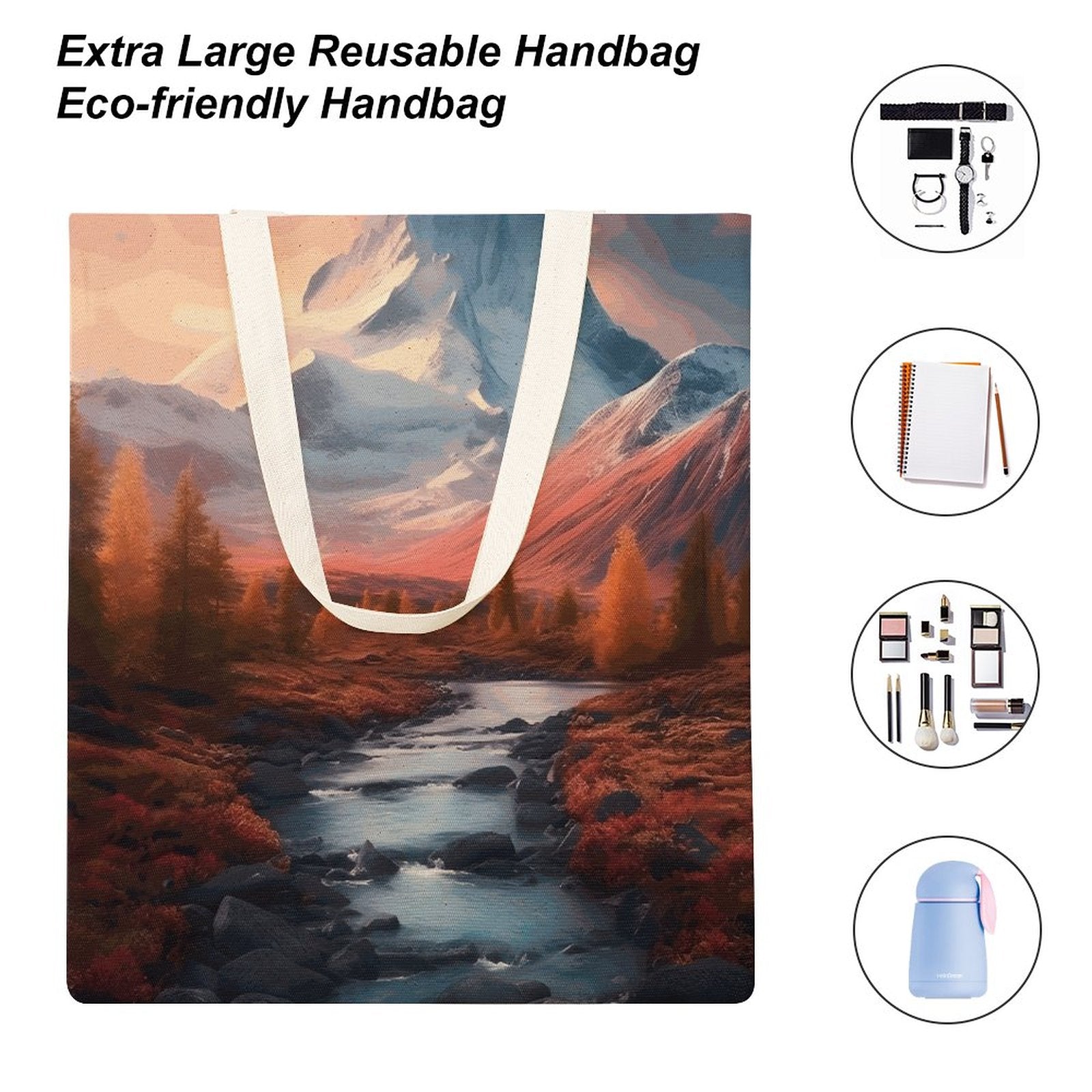 Canvas Tote Bag Double SolarLab_Norwegian_aurora_autumn_mountains_forestshyper-detail__935e43e8-37e6-44dc-8597-129fbe22a01a Style-9 38×41cm normal-online-PERSONAL DESIGN