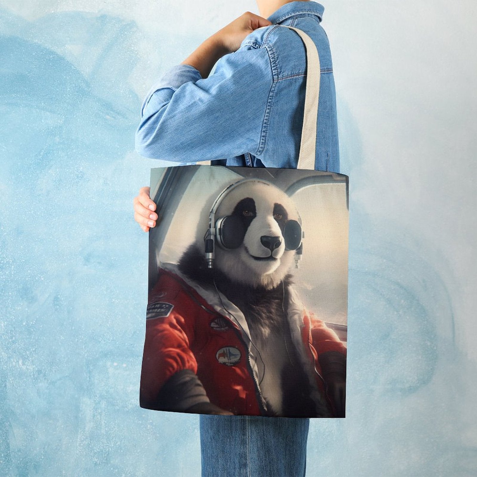 Canvas Tote Bag Double SolarLab_a_Panda_pilot_drive_a_private_jet_in_the_sky_on_the_Ar_2a020d17-af99-4229-8f93-36589779f03e Style-6 38×41cm normal-online-PERSONAL DESIGN