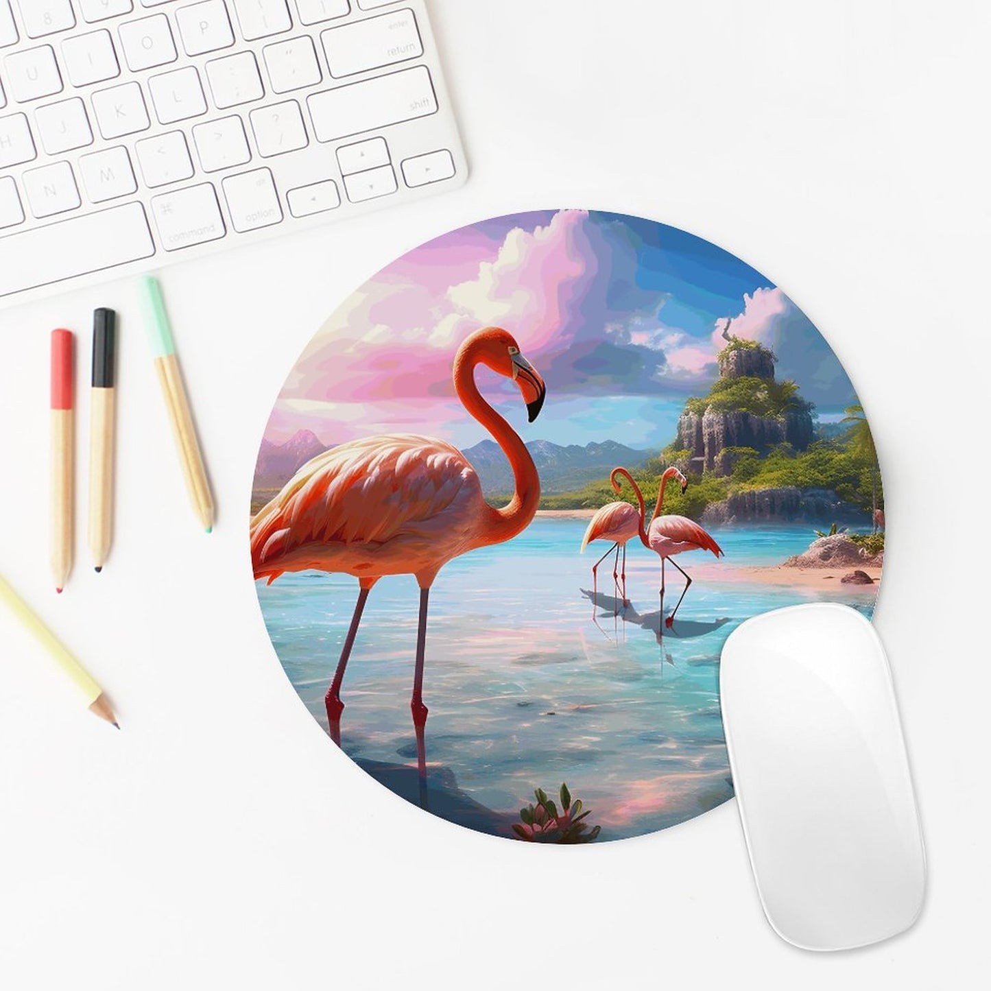 Mouse Pad Flamingos_001 Style-4 20*20cm normal-online-PERSONAL DESIGN