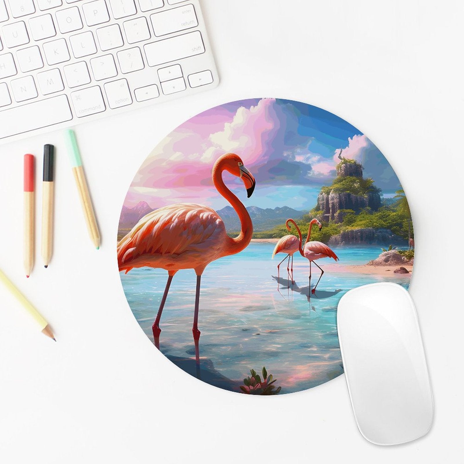 Mouse Pad Flamingos_001 Style-4 20*20cm normal-online-PERSONAL DESIGN