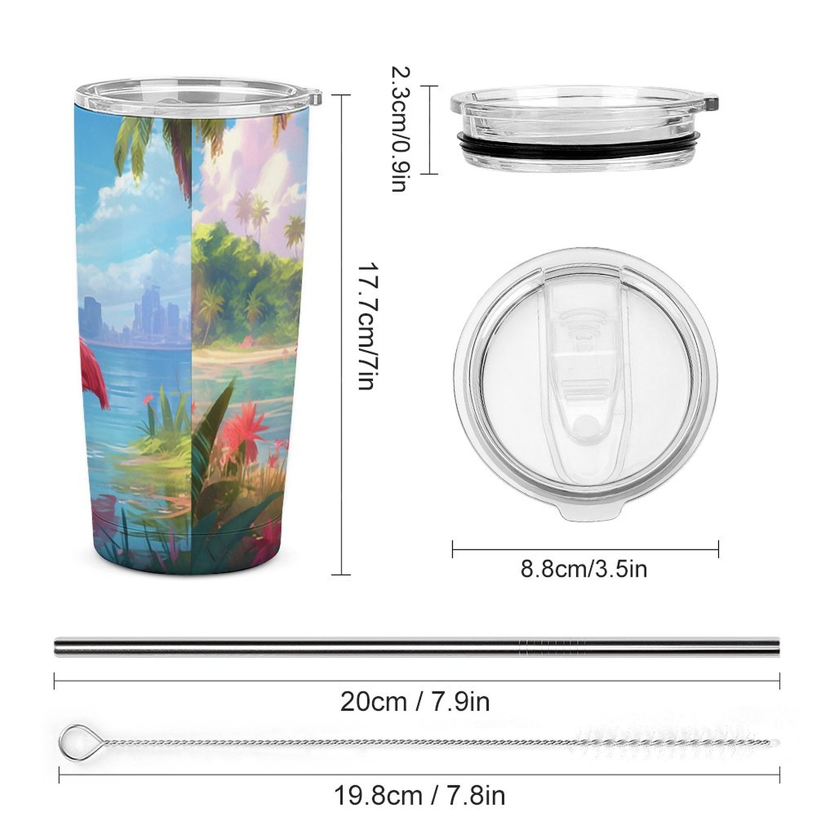 Full Width Printed Car Cup SolarLab_Flamingos_tropical_sea_island_sunlight_fantasy_stock_i_2ed02f3b-258a-4584-b85c-c49030f83fa7 Style-1 One Size normal-online-PERSONAL DESIGN