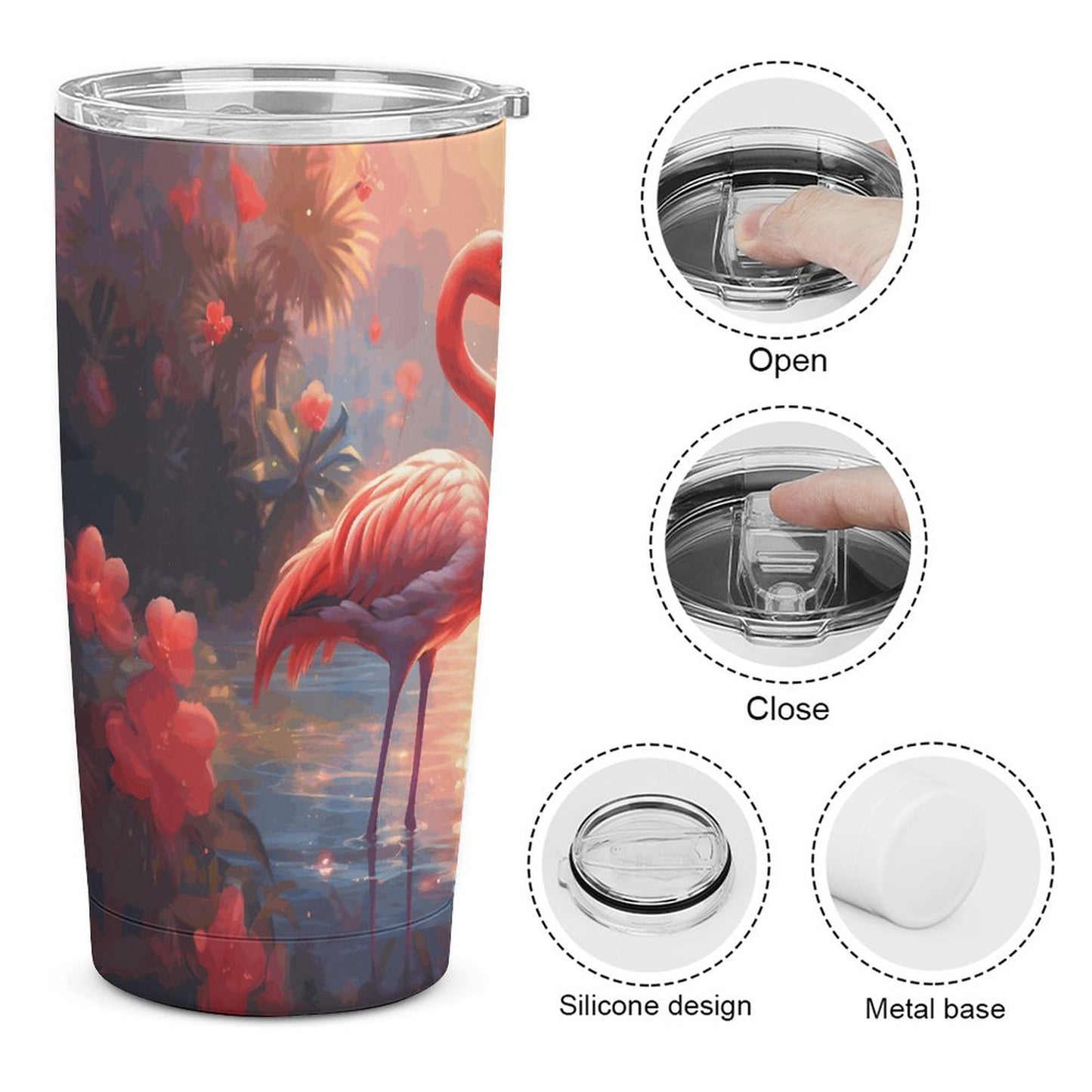 Full Width Printed Car Cup SolarLab_flamingos_tropical_plant_sea_island_sunlight_art_deco__4e118863-316f-4eaf-bd57-0aab99f030bf Style-2 One Size normal-online-PERSONAL DESIGN