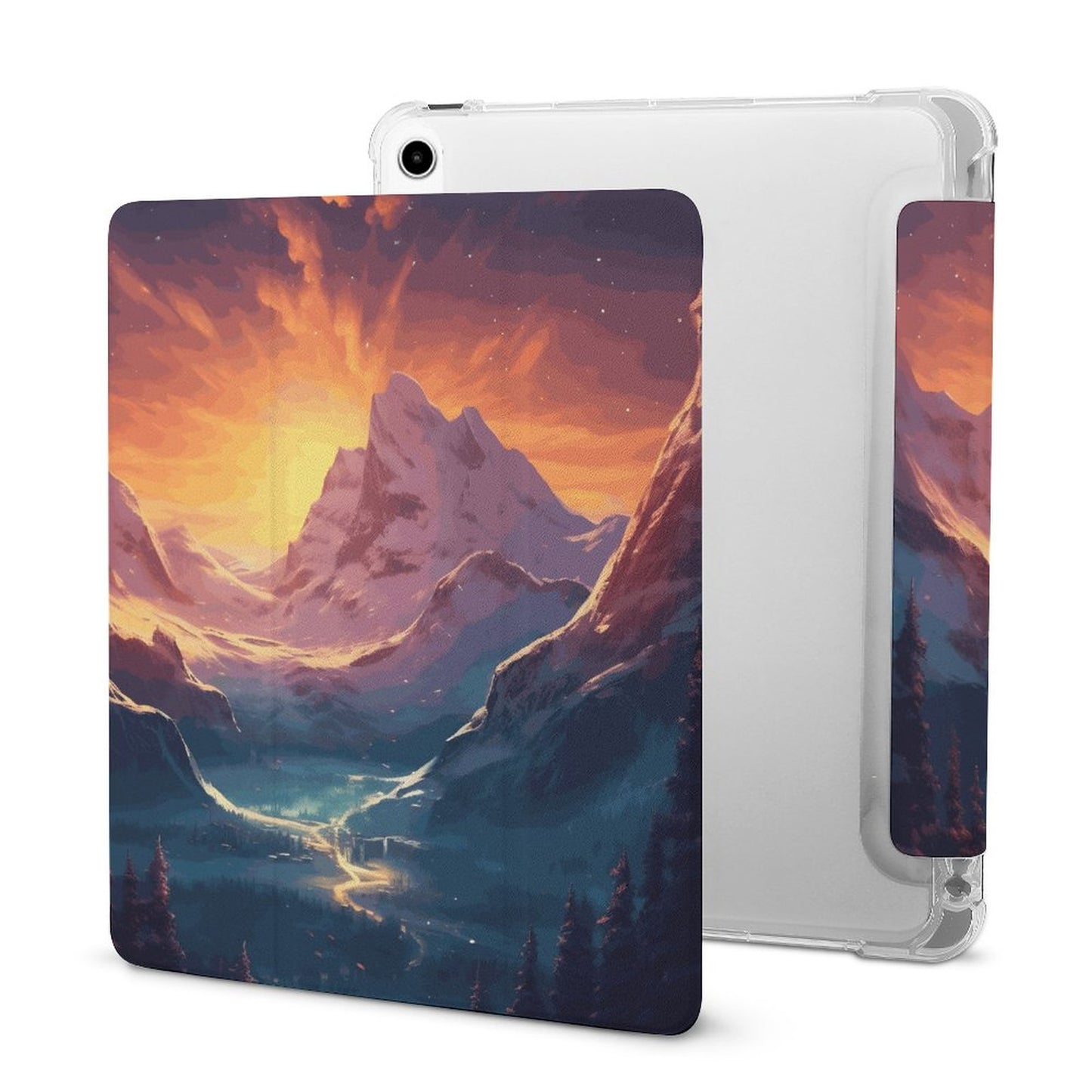 The Ipad Pen Slot Case SolarLab_Norwegian_aurora_winter_mountains_forests_hyper-detail_a7427f32-3528-4890-abde-0738f38c252c normal-online-PERSONAL DESIGN