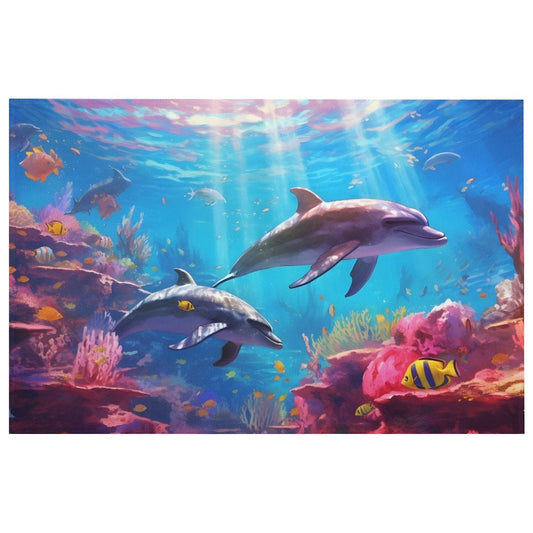 Crystal velvet carpet sea dolphins htc01a006 - iTopMax