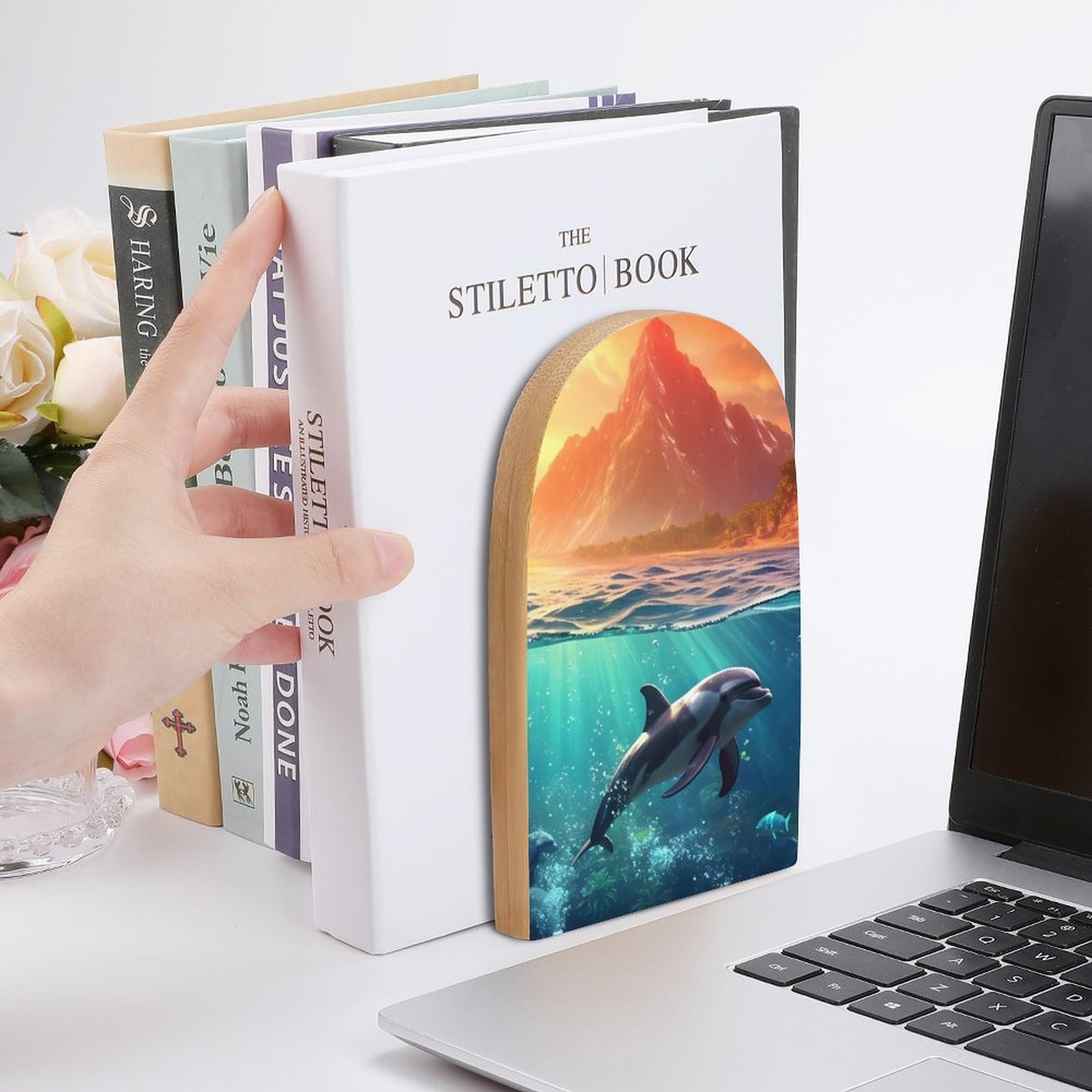 Bookends SolarLab_Dolphins_tropical_sea_island_sunlight_fantasy_hyper-de_f2db25c8-82f5-45d9-9ff2-698e69821ae5 Style-8 One Size normal-online-PERSONAL DESIGN