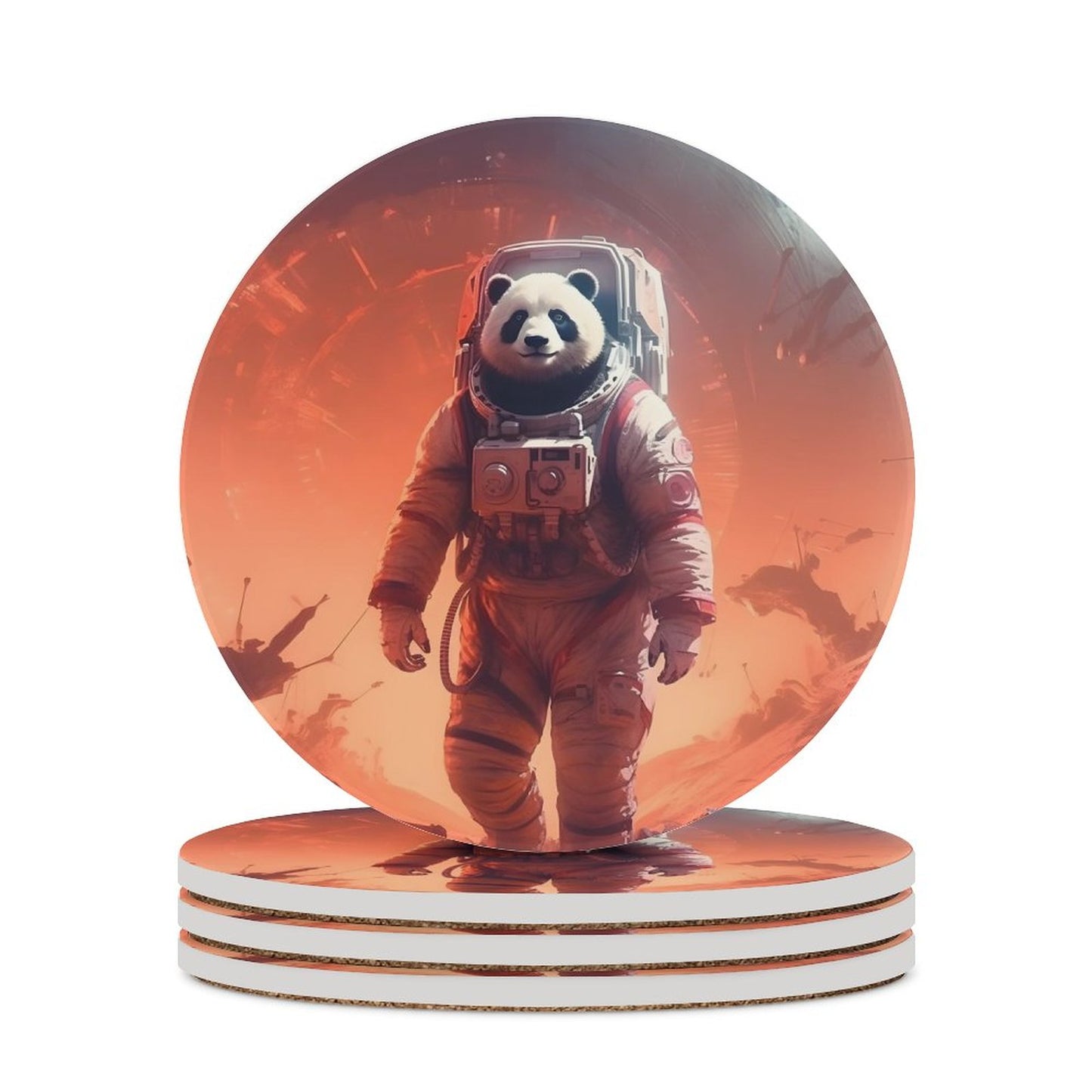 Ceramic Coasters (Round) SolarLab_a_Panda_astronaut_walk_on_the_Mars_spaceship_Cyberpunk_68b4d70b-912c-4a5b-b14c-5ba05107d5dc normal-online-PERSONAL DESIGN