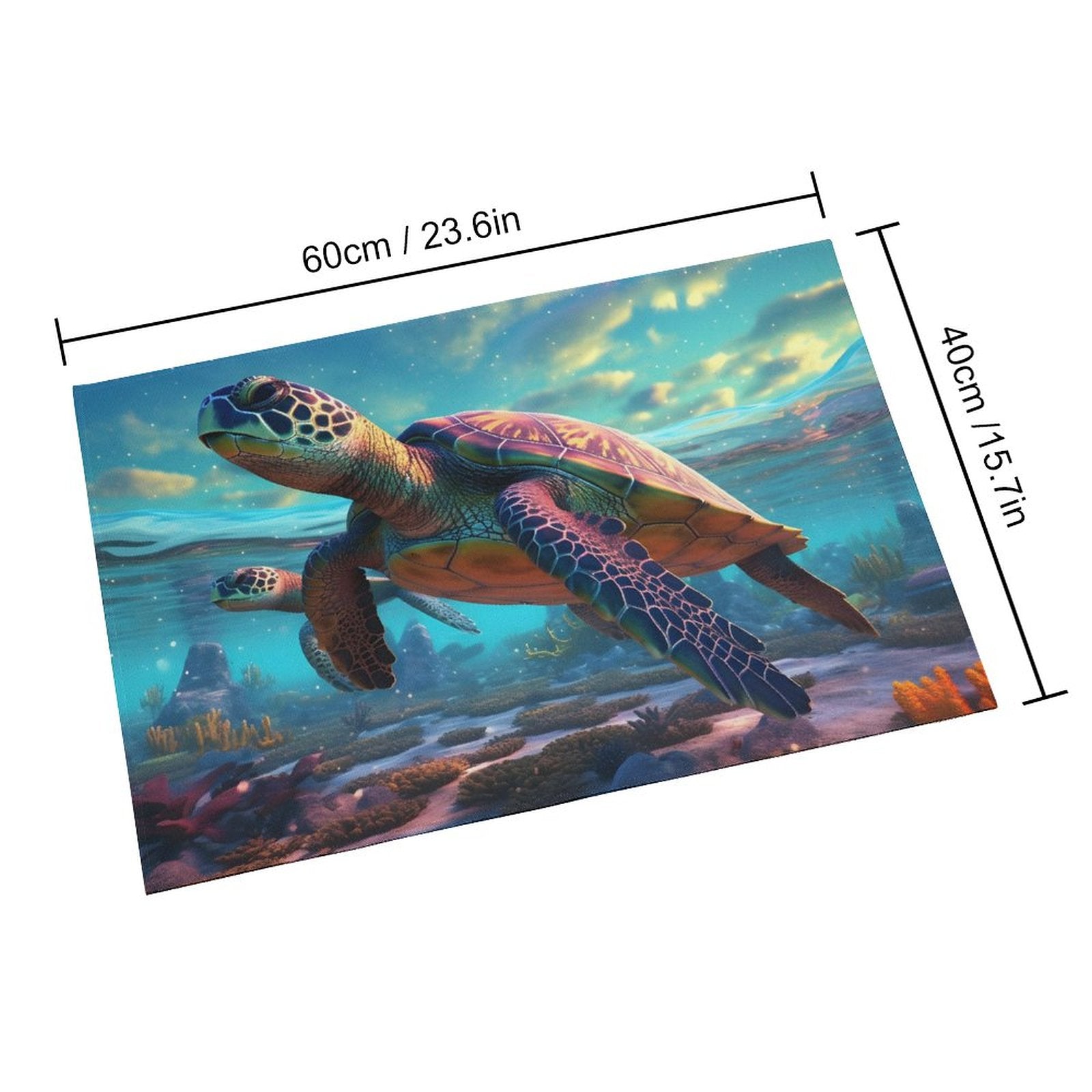 Crystal velvet carpet sea turtles htc01a013 - iTopMax