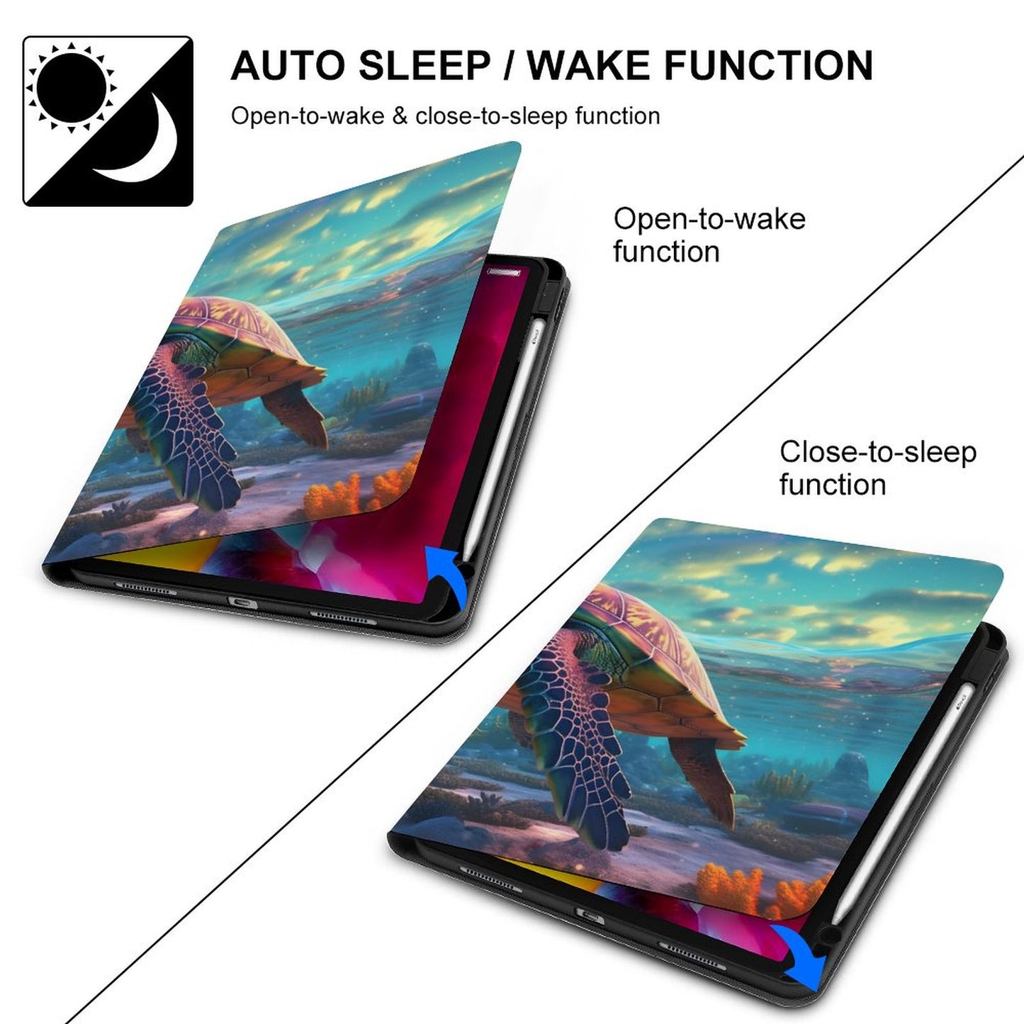 The Ipad Pen Slot Case SolarLab_Sea_turtles_tropical_sea_island_sunlight_fantasy_art_d_8c17eb4f-0c33-48bc-80bd-25ce9d585c40 normal-online-PERSONAL DESIGN