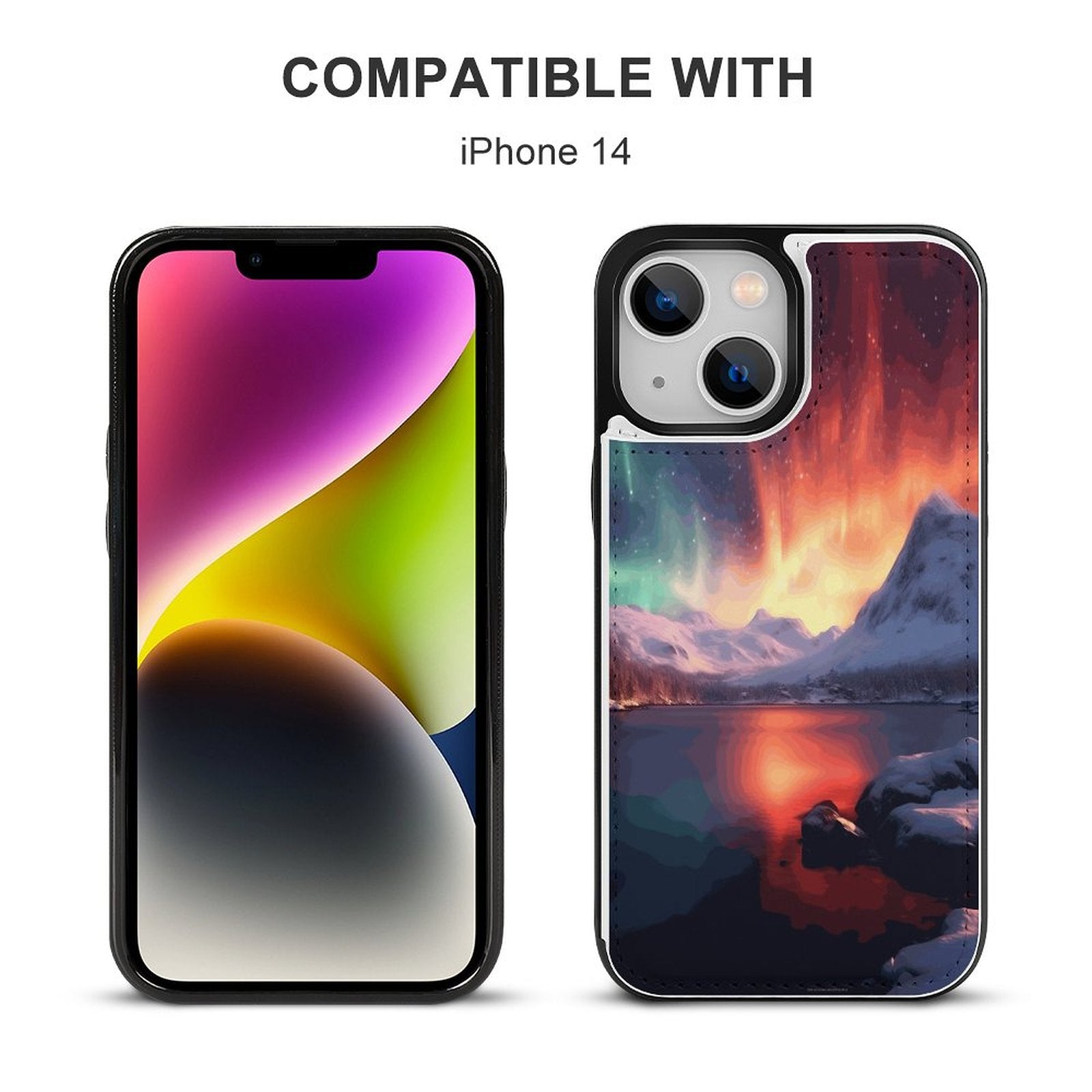 Mobile Phone Case for Apple IPhone 14 SolarLab_Norwegian_aurora_winter_mountains_forests_lake_hyper-d_d5f5f8af-edcf-4892-a640-8e4a2b673b21 normal-online-PERSONAL DESIGN