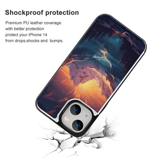 Mobile Phone Case for Apple IPhone 14 SolarLab_Norwegian_aurora_winter_mountains_forests_hyper-detail_a7427f32-3528-4890-abde-0738f38c252c normal-online-PERSONAL DESIGN