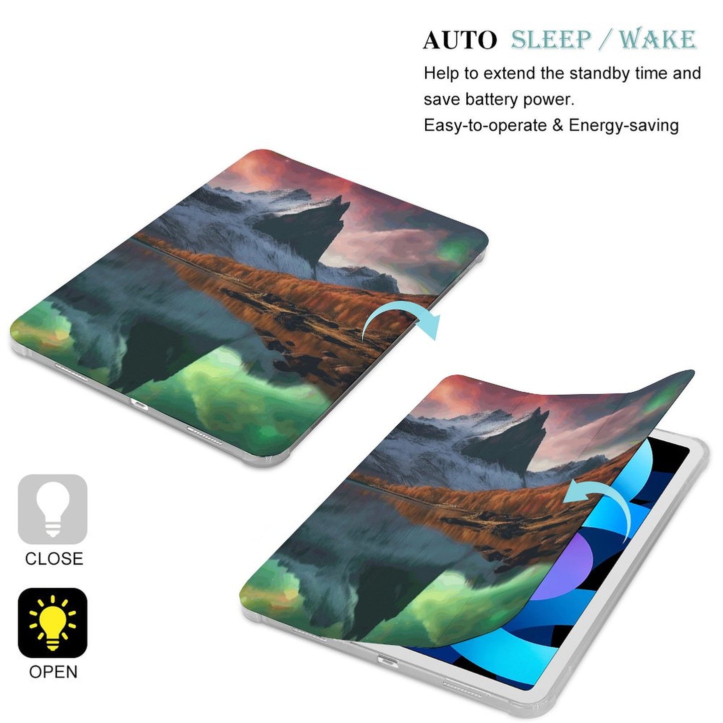 The Ipad Pen Slot Case SolarLab_Norwegian_aurora_autumn_mountains_forests_lake_hyper-d_fd6b31eb-d54c-4ac7-9098-1bd7b0c69e9a normal-online-PERSONAL DESIGN
