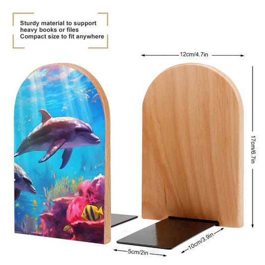Bookends SolarLab_Dolphins_tropical_sea_hyper-detail_high_resolution_8k_655814c8-b7f8-4c4c-9763-de92d9ff2f5d_ Style-9 One Size normal-online-PERSONAL DESIGN