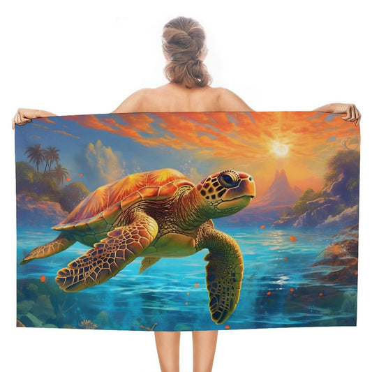 Beach Towel SolarLab_Sea_turtles_tropical_sea_island_sunlight_fantasy_art_d_c29a6e10-0f28-42ee-8e19-15bcf9990e3c Style One Size normal-online-PERSONAL DESIGN